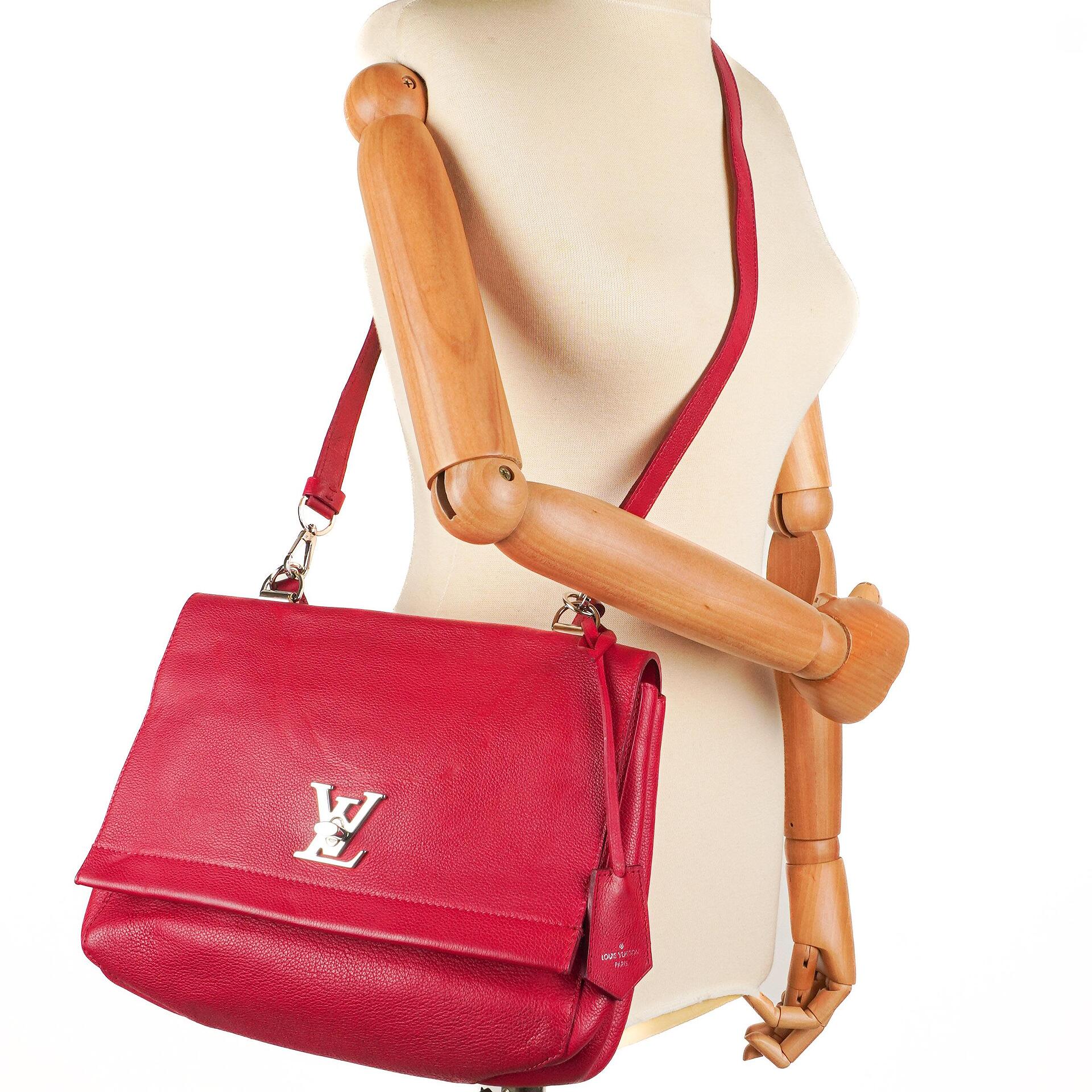 Louis Vuitton Lockme II Dahlia Calfskin Leather Bag