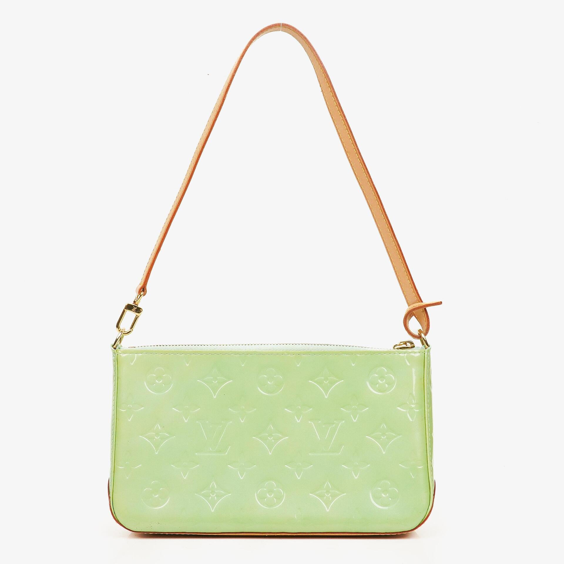 Louis Vuitton Mallory Square Monogram Peppermint Vernis Shouder Bag