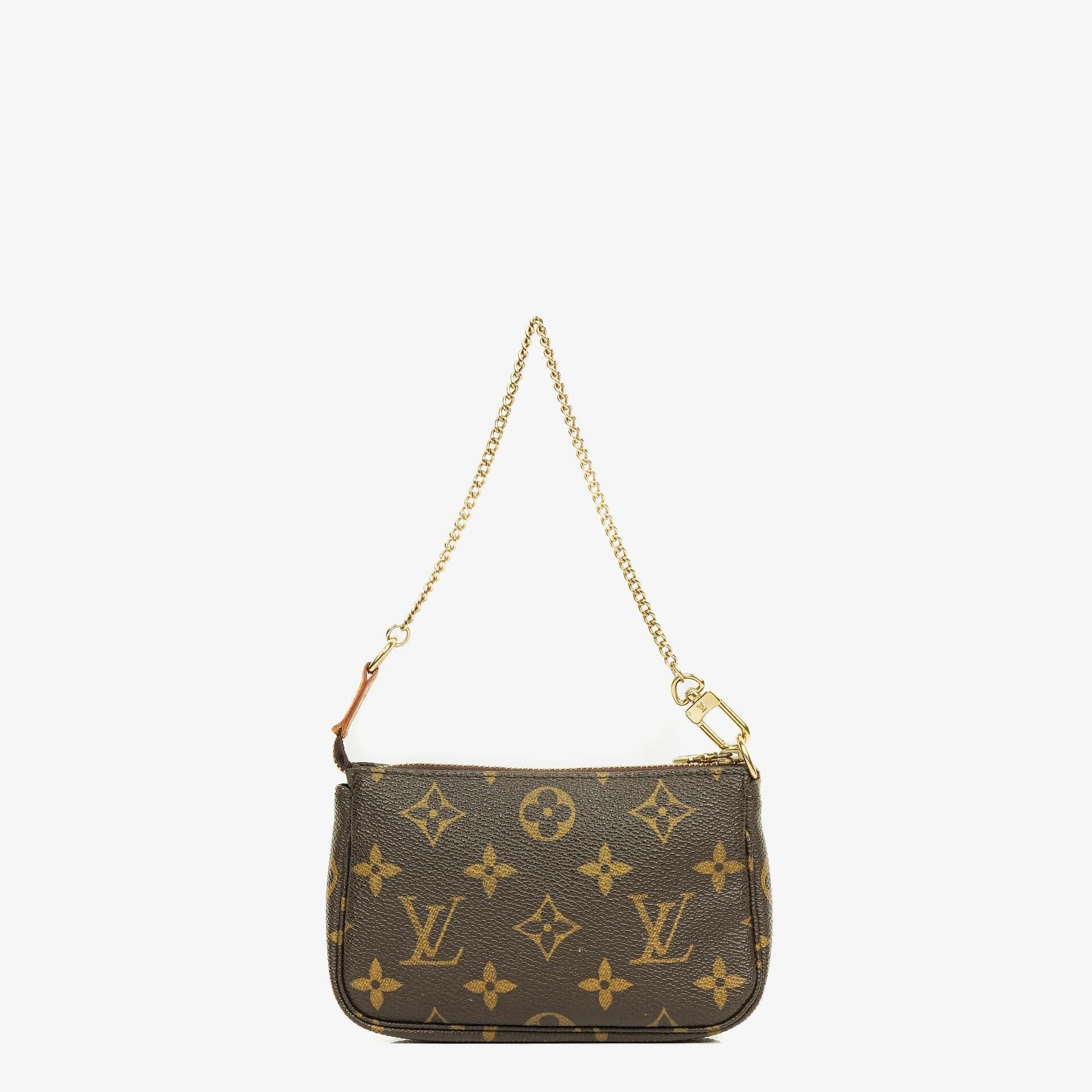 Louis Vuitton Mini Pochette Accessoires Monogram Canvas Clutch Handbag