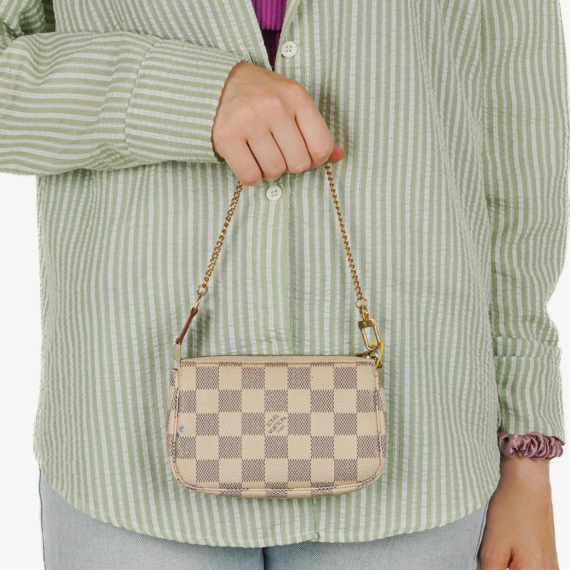Louis Vuitton Mini Pochette Damier Azur Canvas