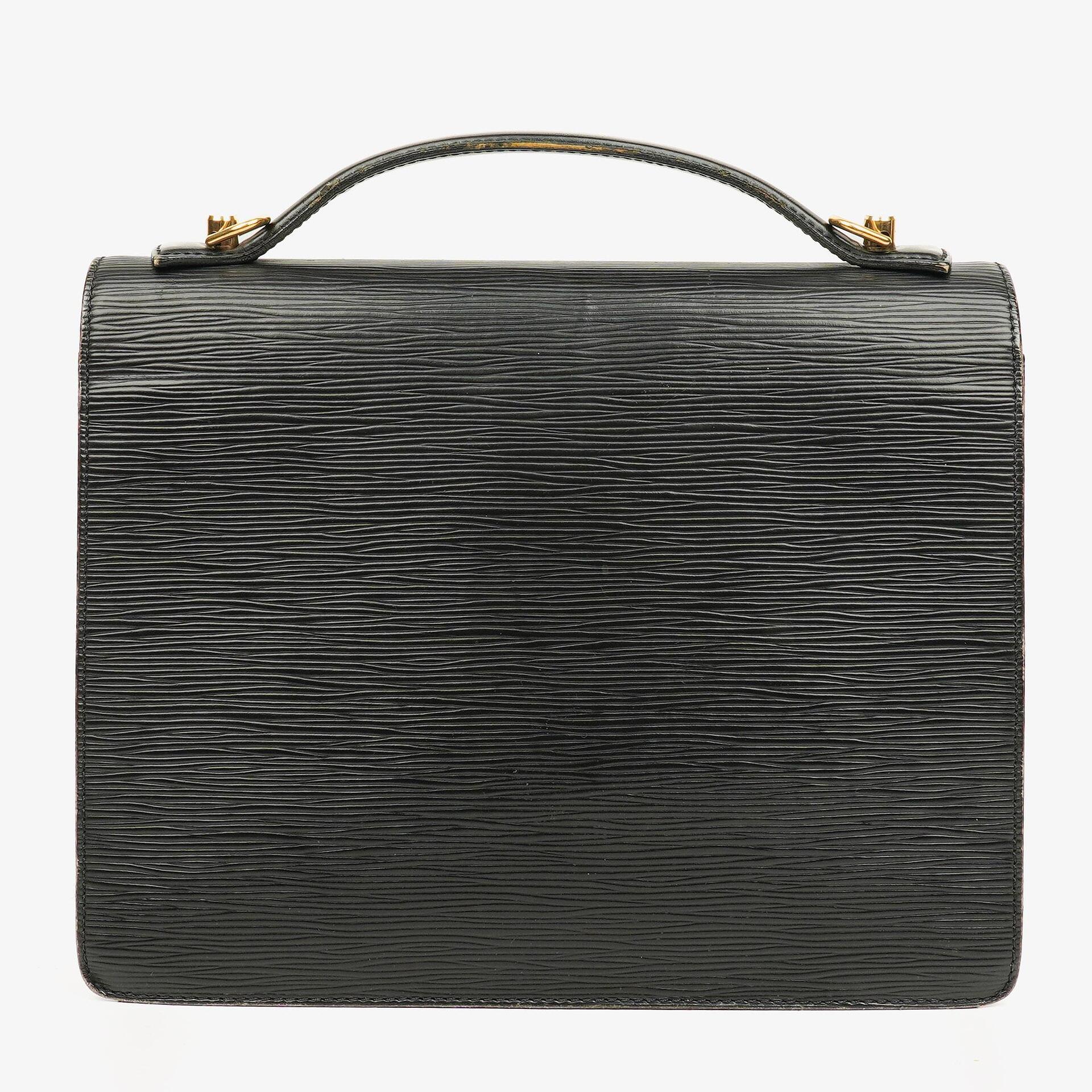 Louis Vuitton Monceau Black EPI Leather Handbag