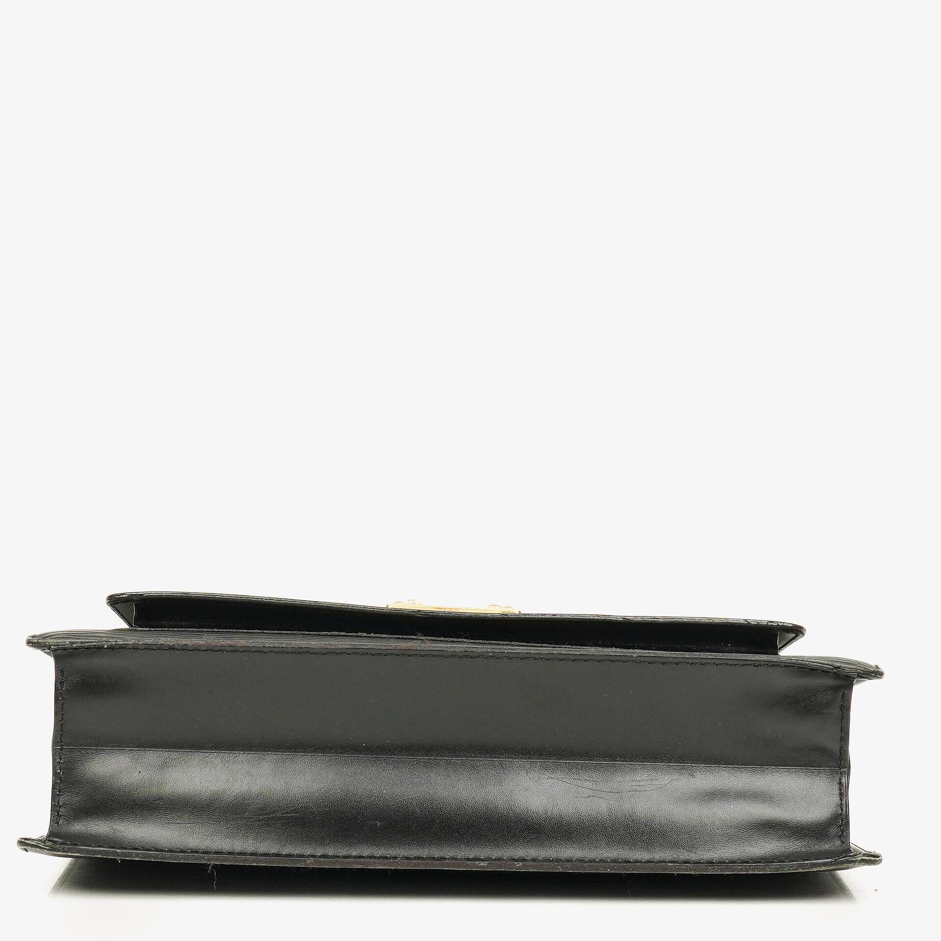 Louis Vuitton Monceau Black EPI Leather Handbag
