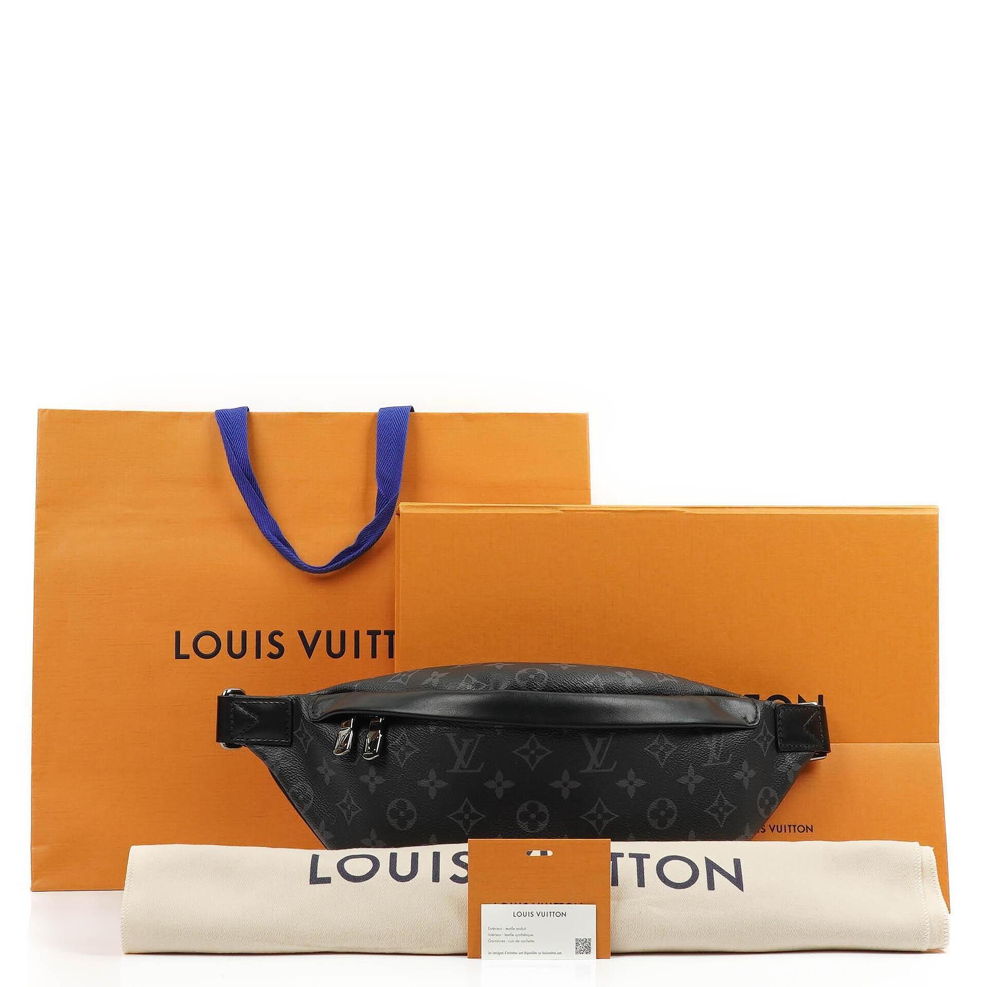 Louis Vuitton Monogram Eclipse Discovery Bumbag PM Belt Crossbody Bag