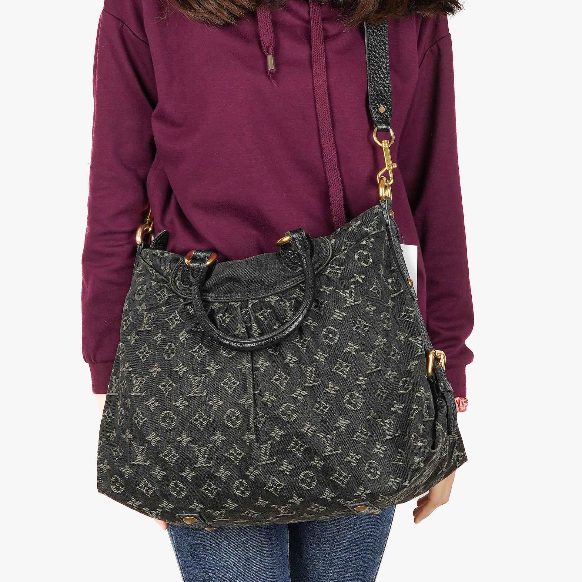 Louis Vuitton Neo Cabby GM Monogram Denim Bag Black