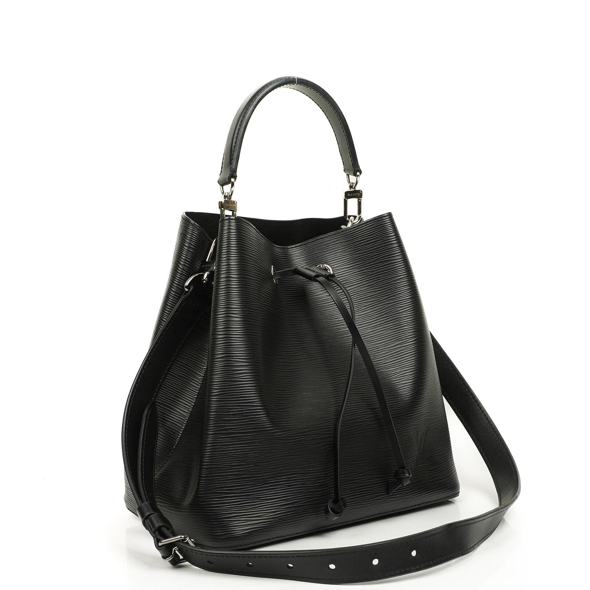 Louis Vuitton NéoNoé EPI Black Noir Drawstring Bucket Bag, 2020