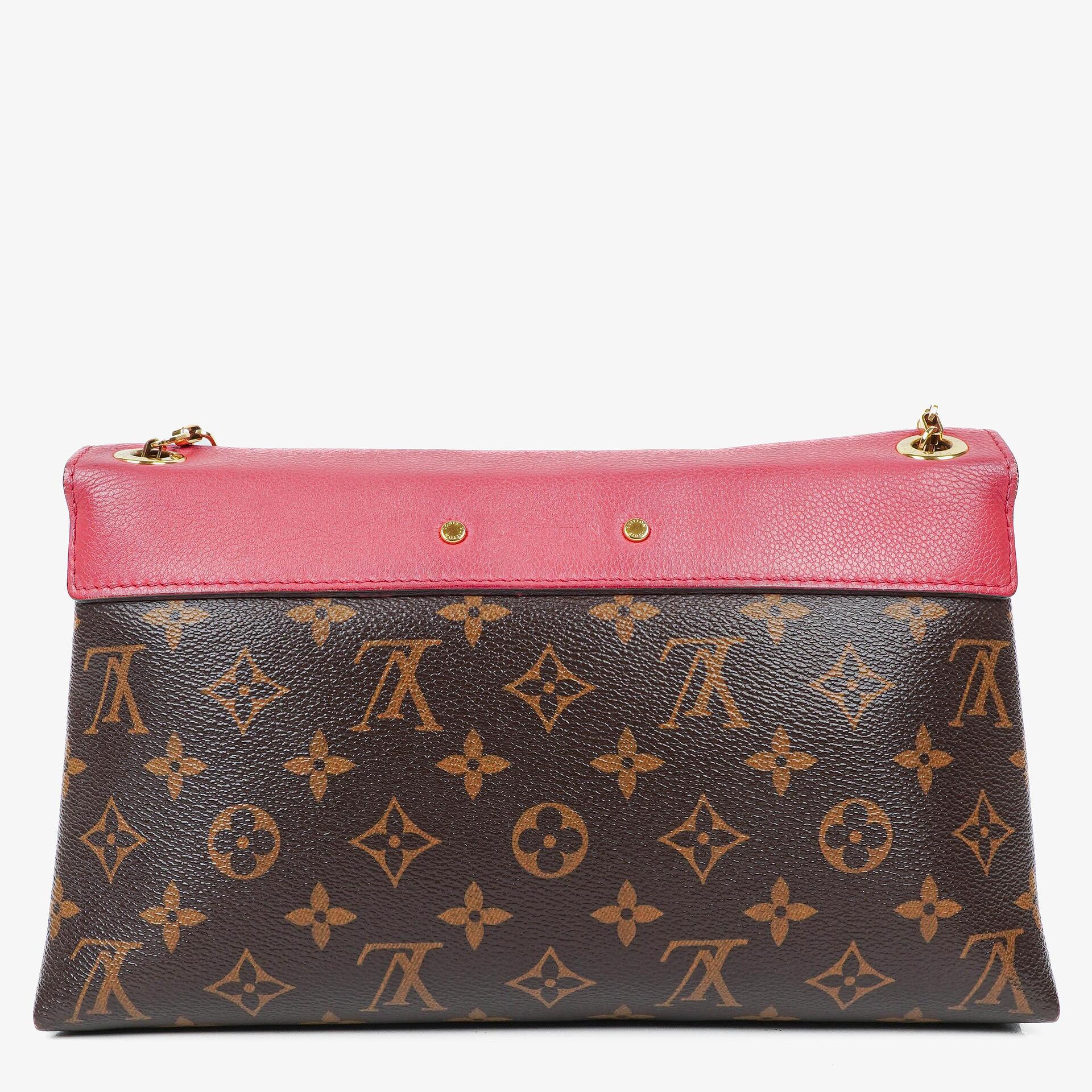 Louis Vuitton Pallas Rose Litchi Chain Monogram Canvas Bag