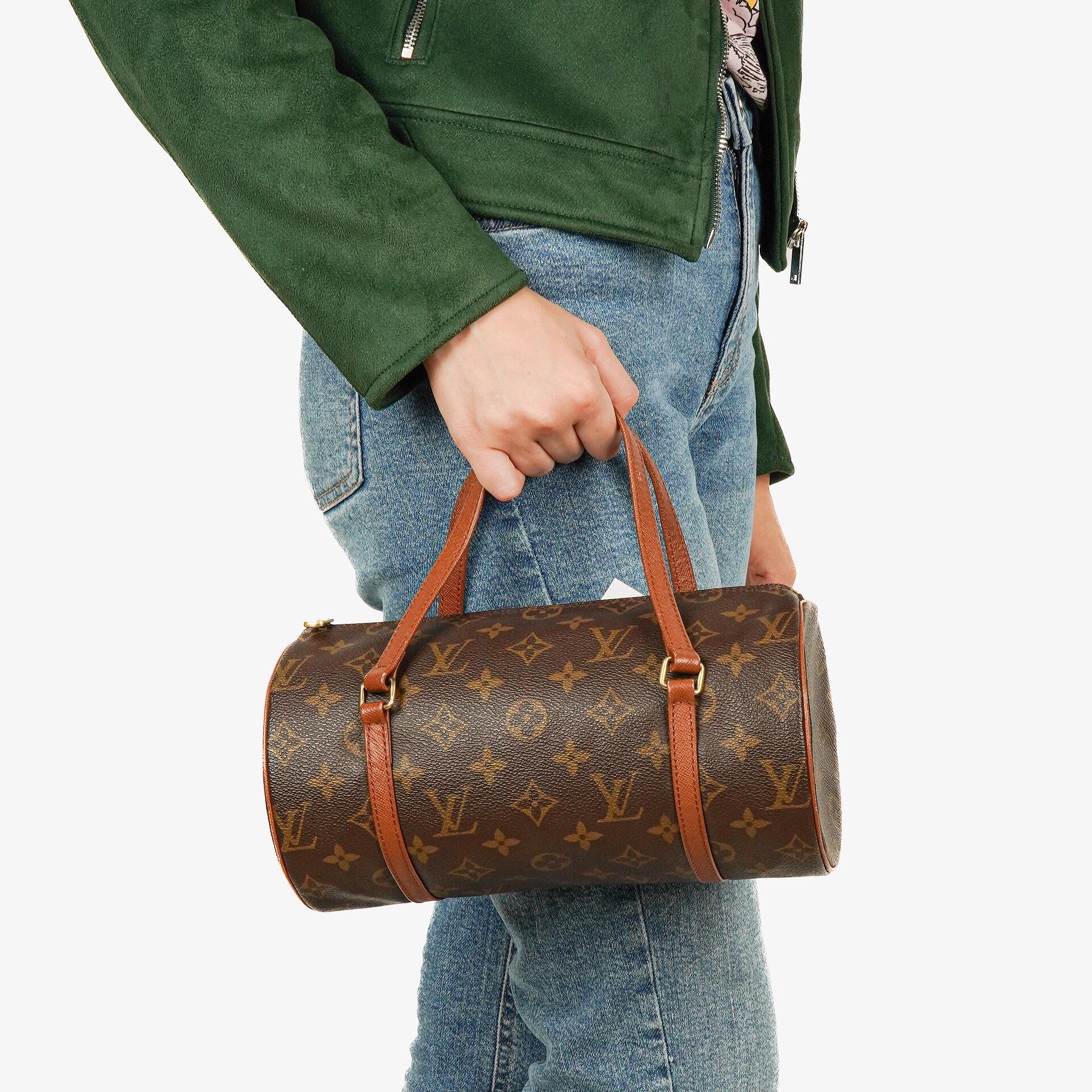 Louis Vuitton Papillon 25 Vintage Monogram Canvas Handbag