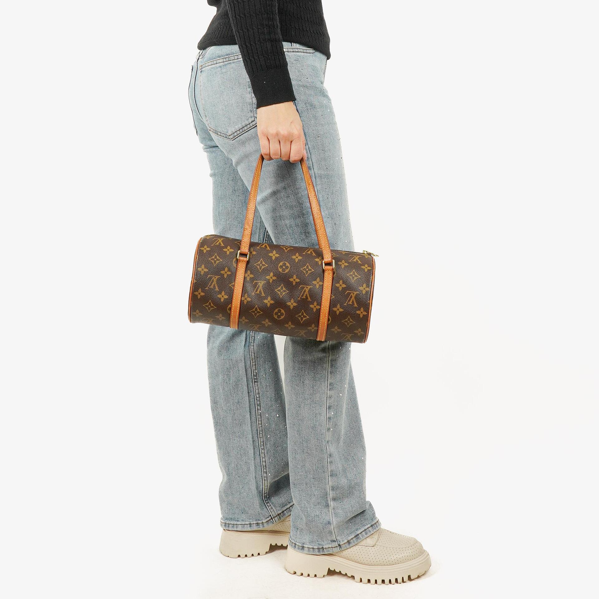 Louis Vuitton Papillon 30 Vintage Monogram Canvas Handbag With Mini Papillon Pochette