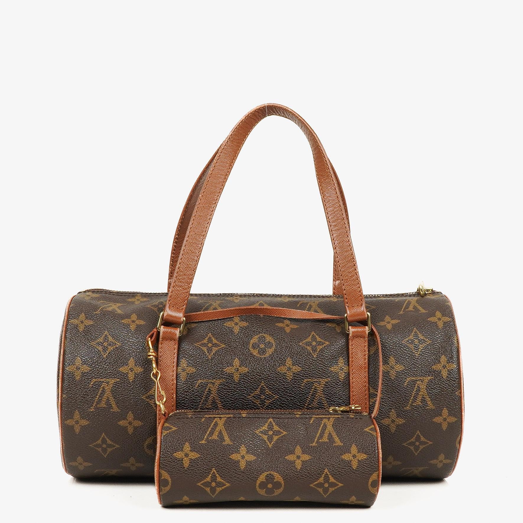 Louis Vuitton Papillon 30 Vintage Monogram Canvas Handbag With Mini Papillon Pochette