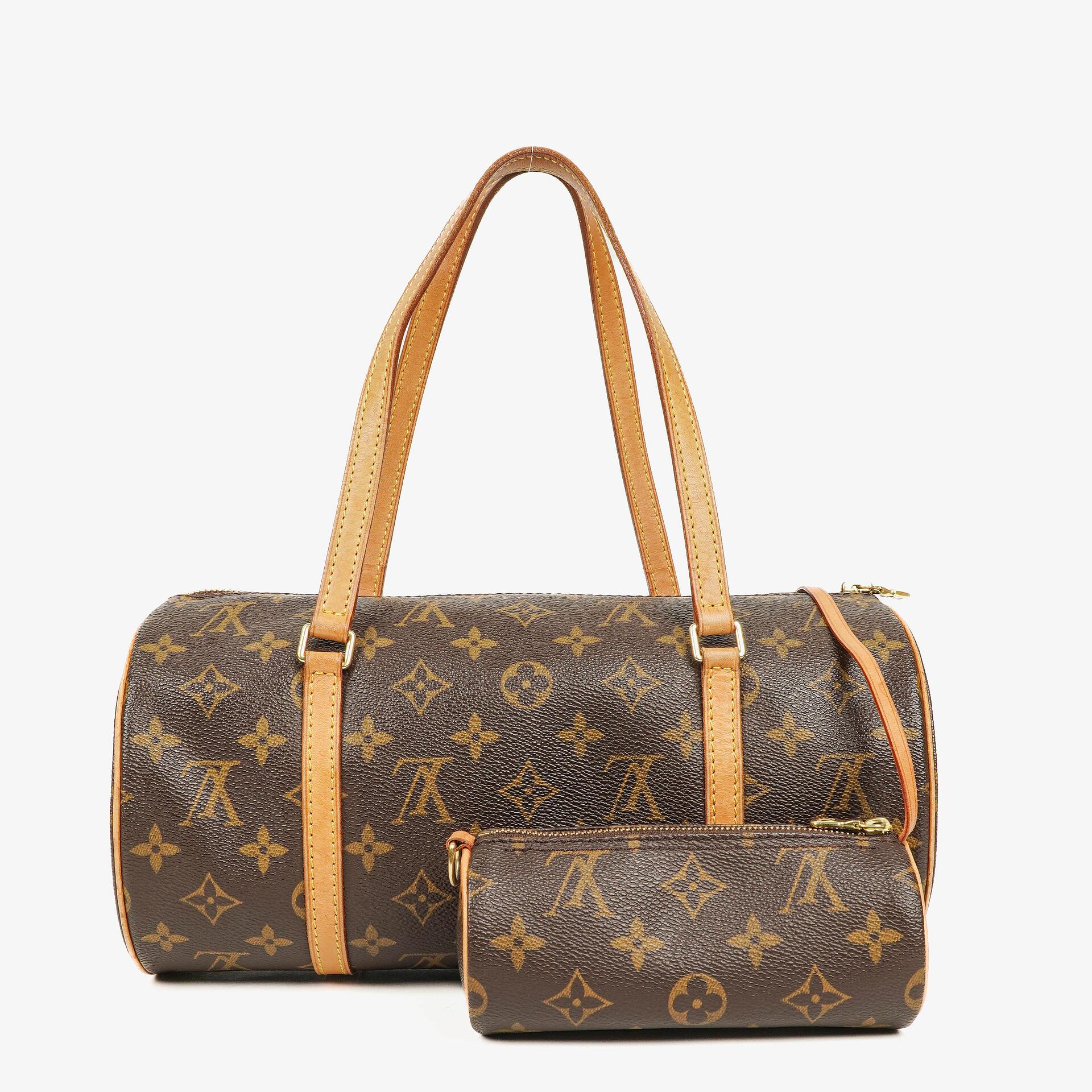 Louis Vuitton Papillon 30 Vintage Monogram Canvas Handbag With Mini Papillon Pochette