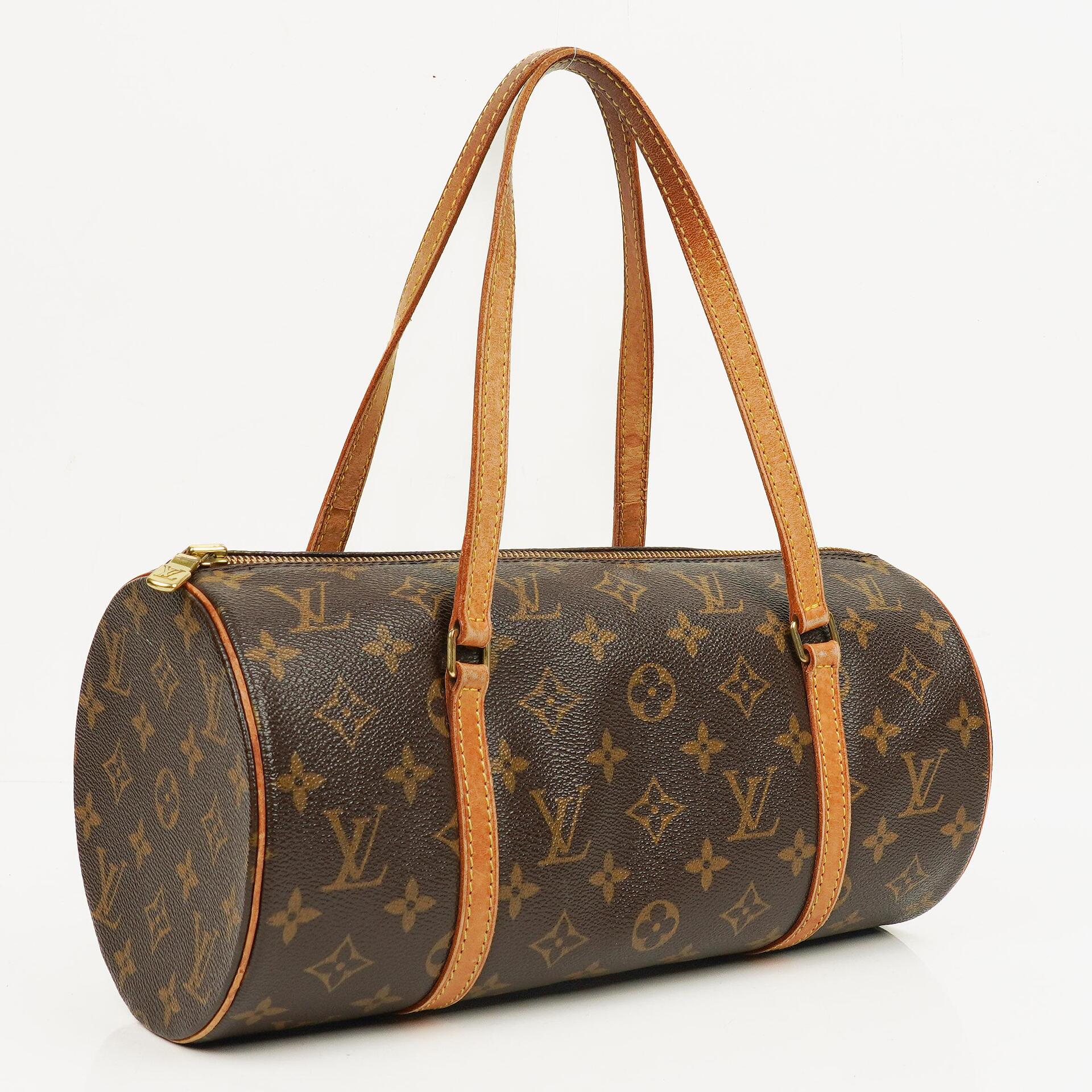 Louis Vuitton Papillon 30 Vintage Monogram Canvas Handbag With Mini Papillon Pochette