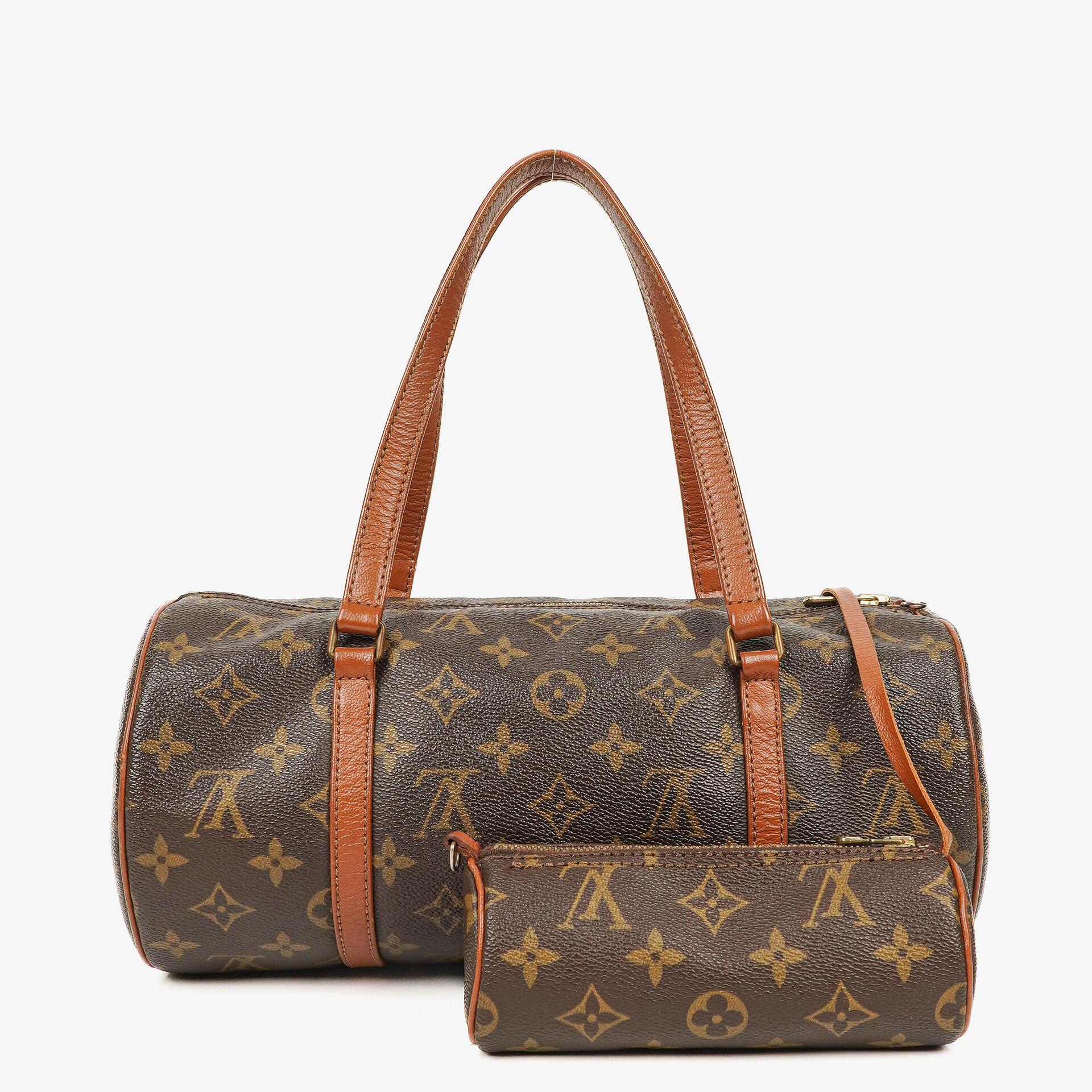 Louis Vuitton Papillon 30 Vintage Monogram Canvas Handbag With Mini Papillon Pochette