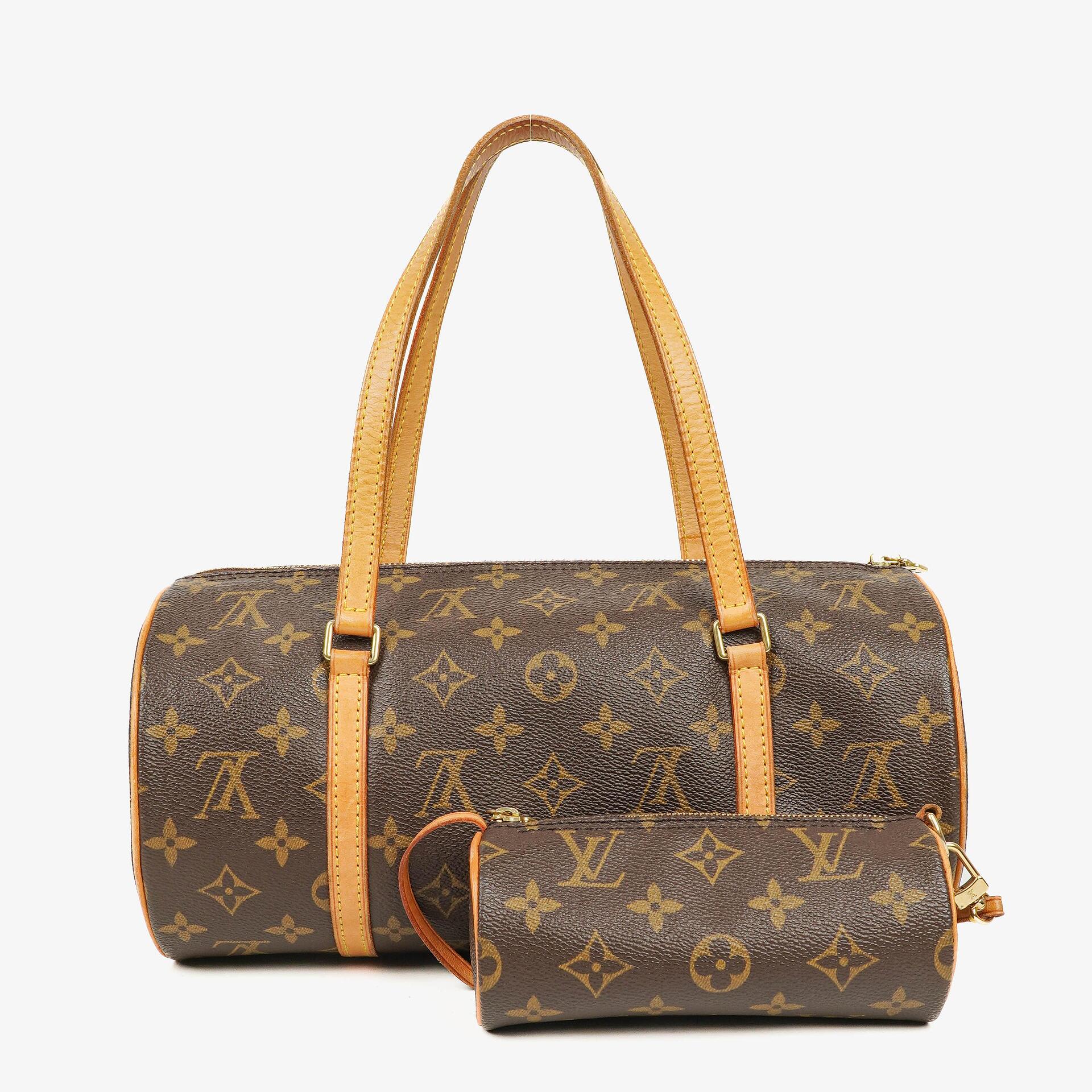 Louis Vuitton Papillon 30 Vintage Monogram Canvas Handbag With Mini Papillon Pochette