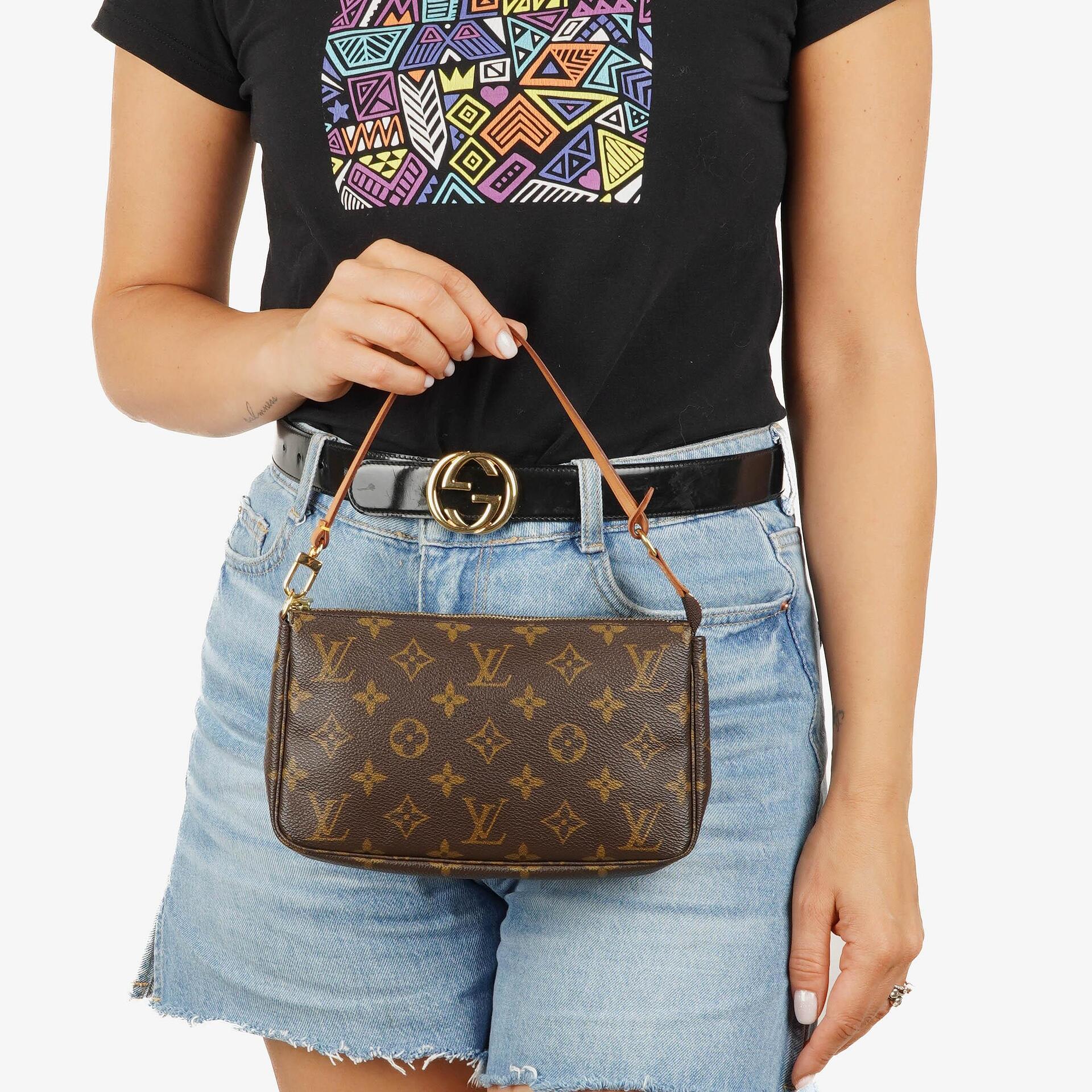 Louis Vuitton Pochette Accessoires Monogram Canvas Clutch Bag