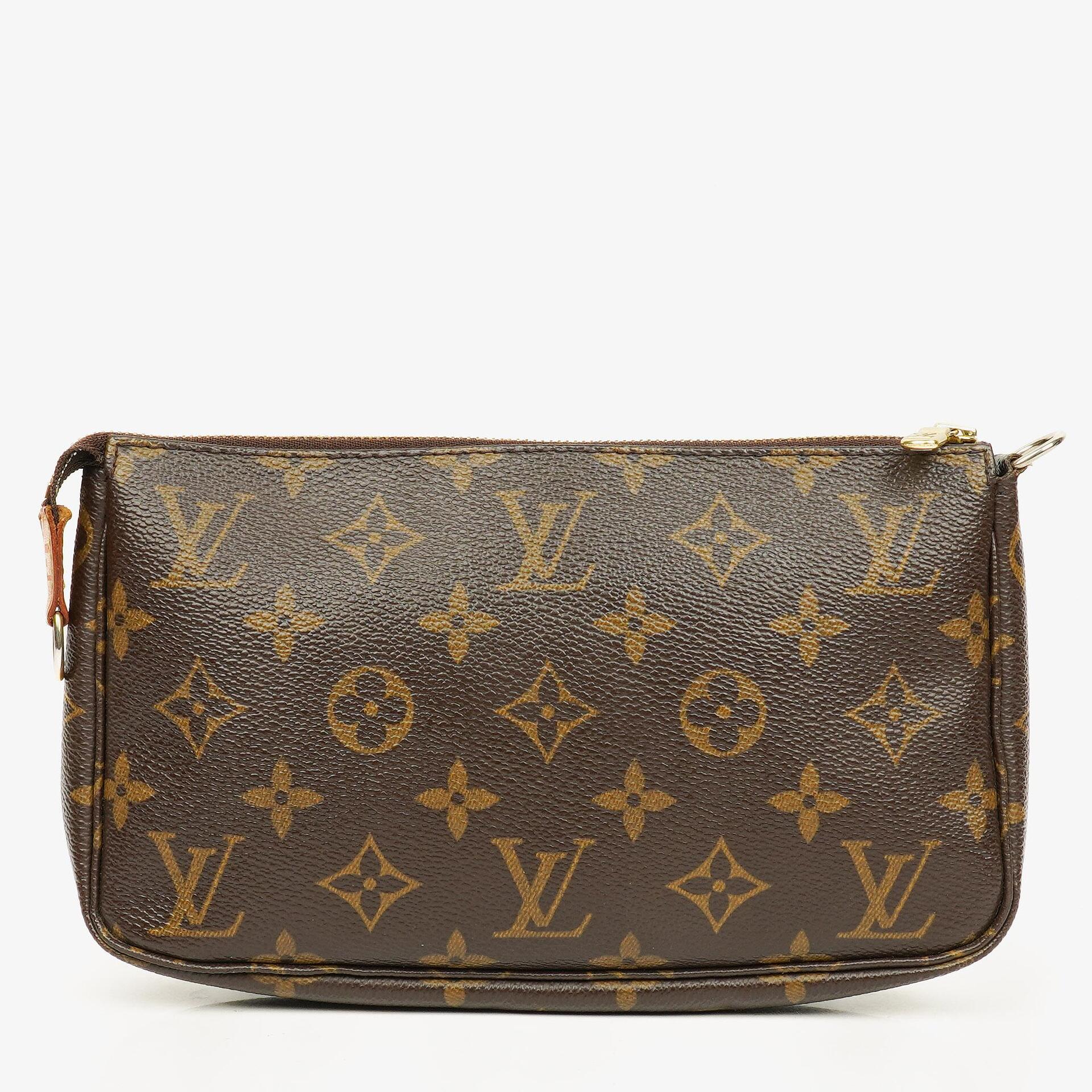 Louis Vuitton Pochette Accessoires Monogram Canvas Clutch Handbag