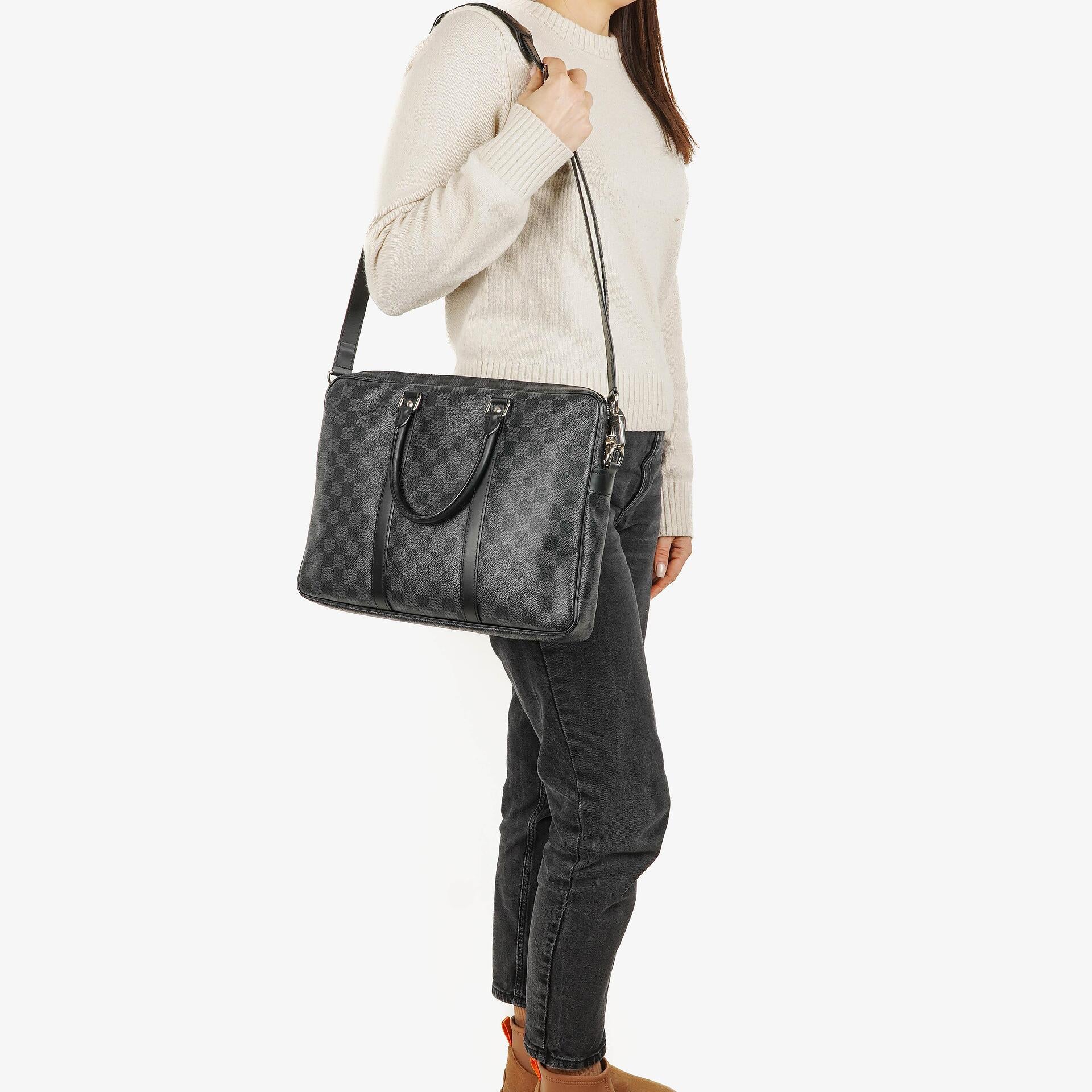 Louis Vuitton Porte-Documents Voyage Damier Graphite Canvas Bag