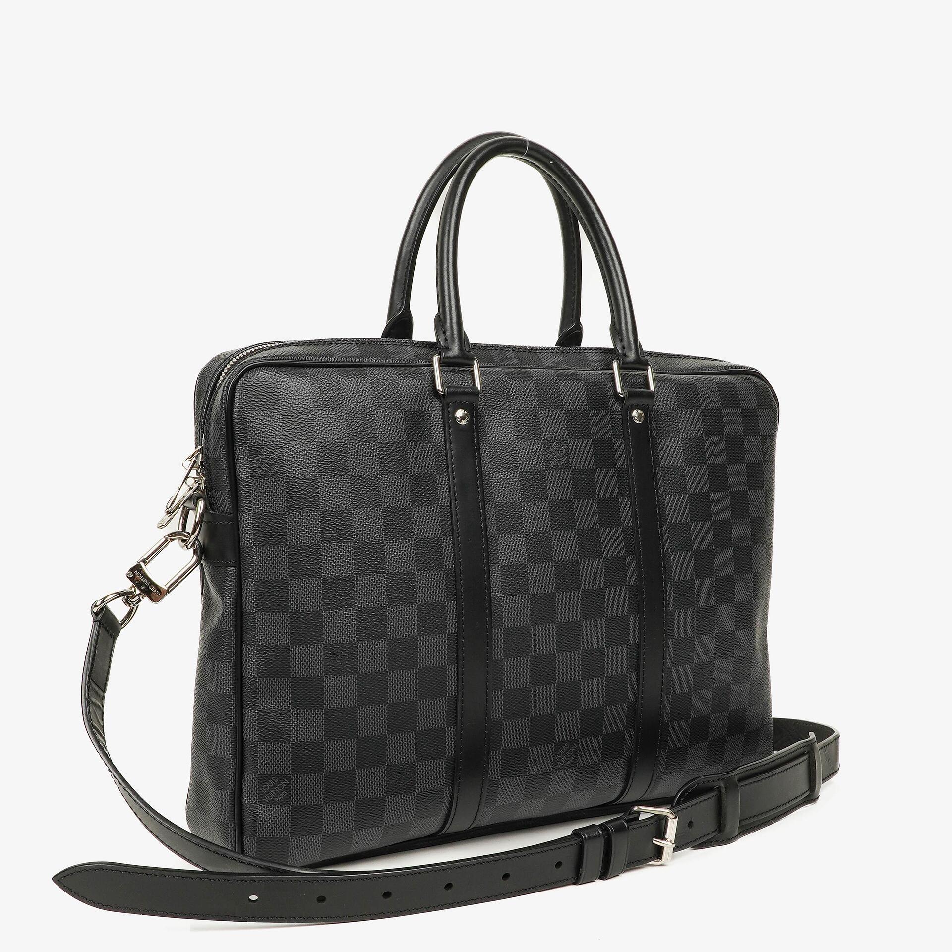 Louis Vuitton Porte-Documents Voyage Damier Graphite Canvas Bag