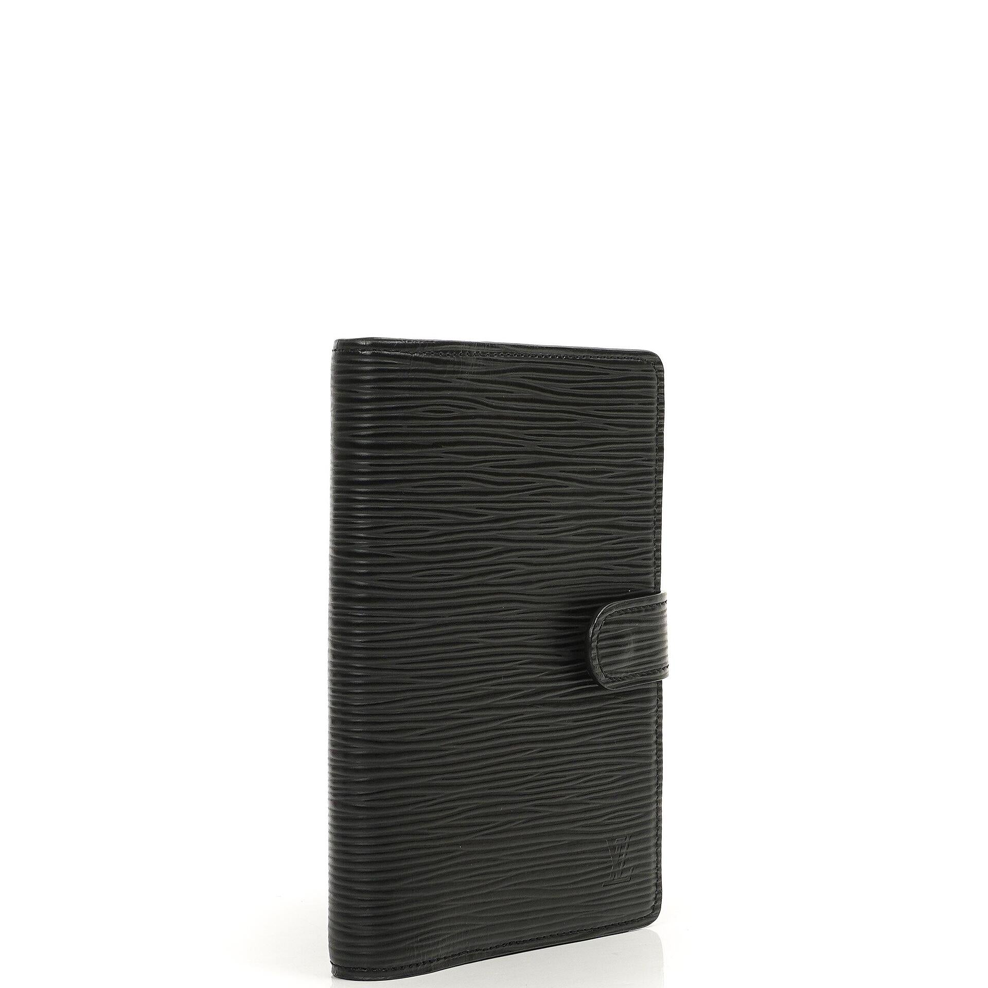 Louis Vuitton Small Ring Agenda Cover Black EPI Leather