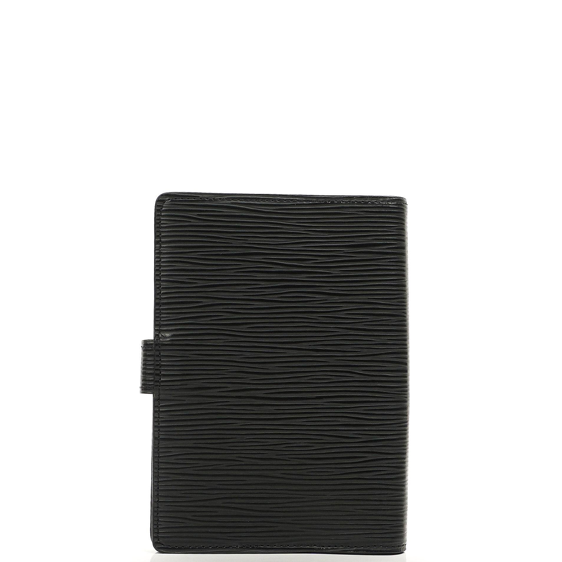 Louis Vuitton Small Ring Agenda Cover Black EPI Leather