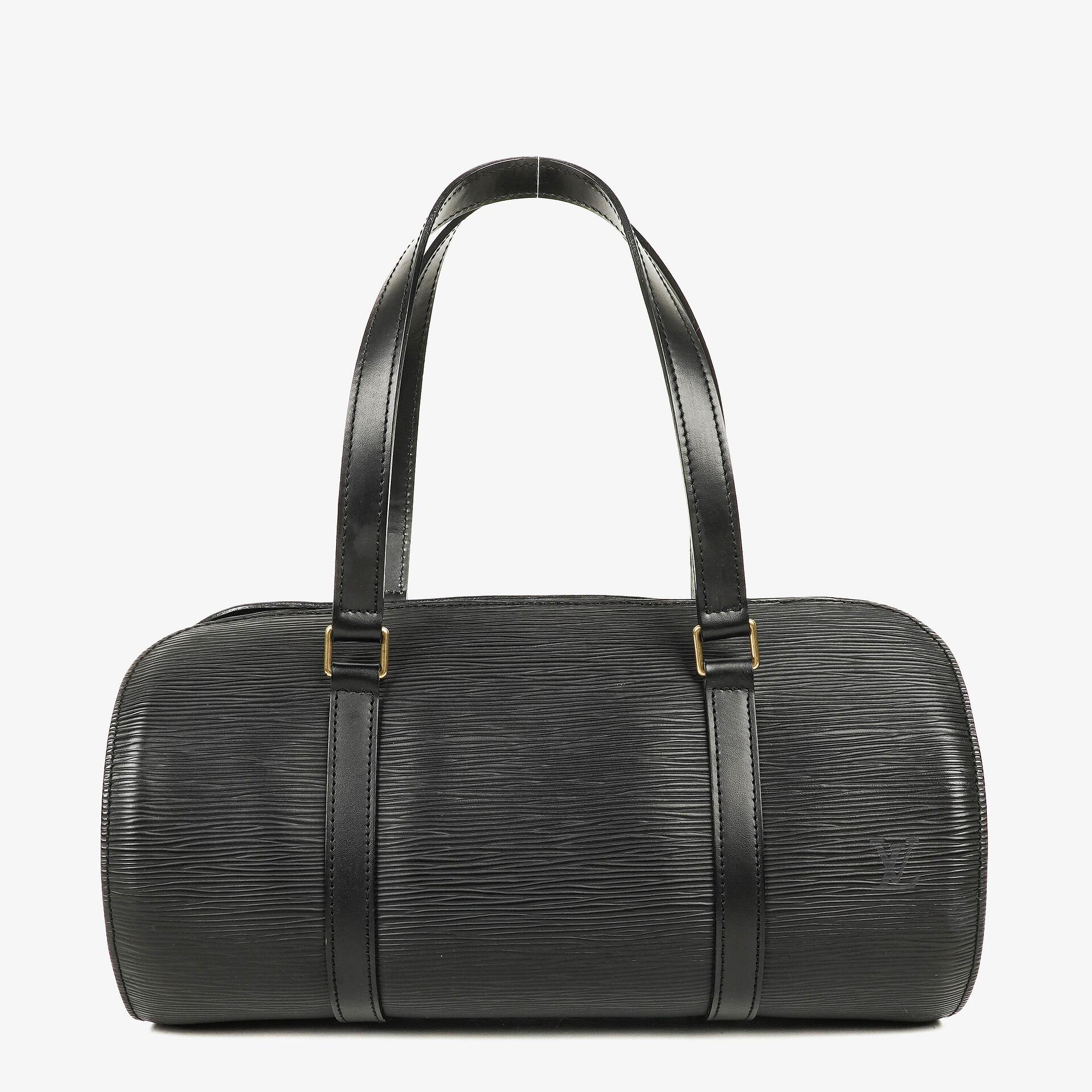 Louis Vuitton Soufflot Handbag In Black Epi Leather