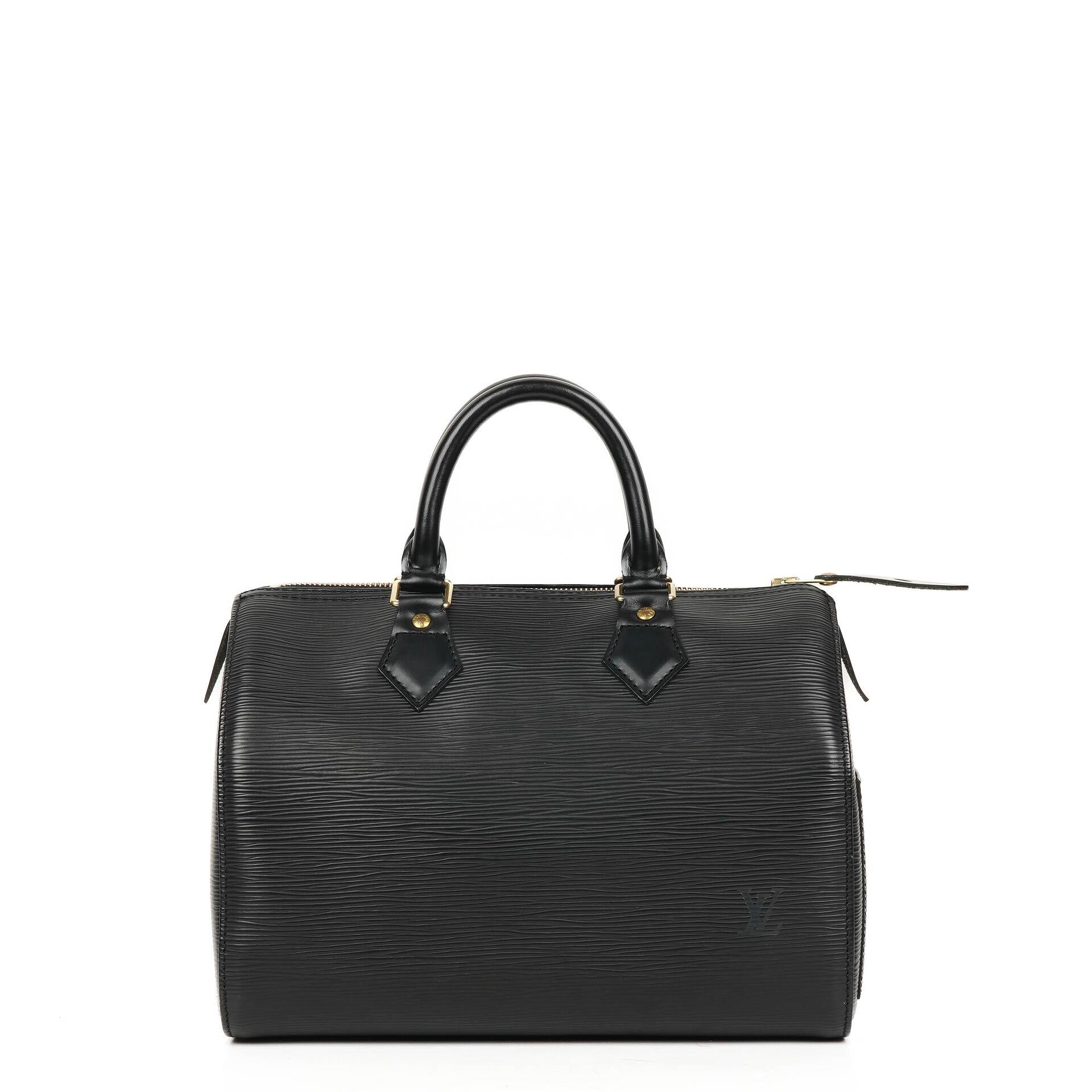 Louis Vuitton Speedy 25 Black EPI Leather Handbag