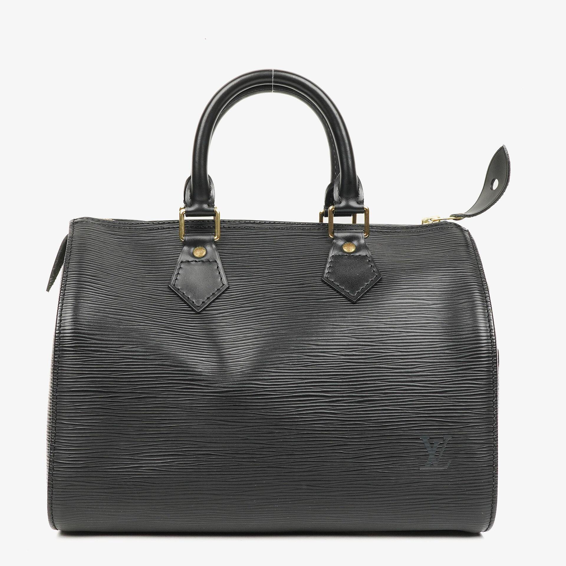 Louis Vuitton Speedy 25 Black EPI Leather Handbag