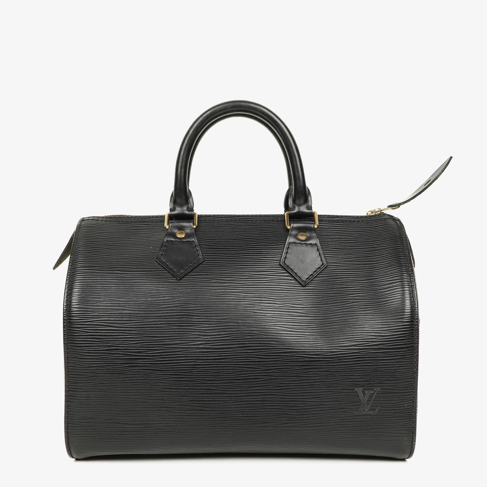 Louis Vuitton Speedy 25 Black EPI Leather Handbag