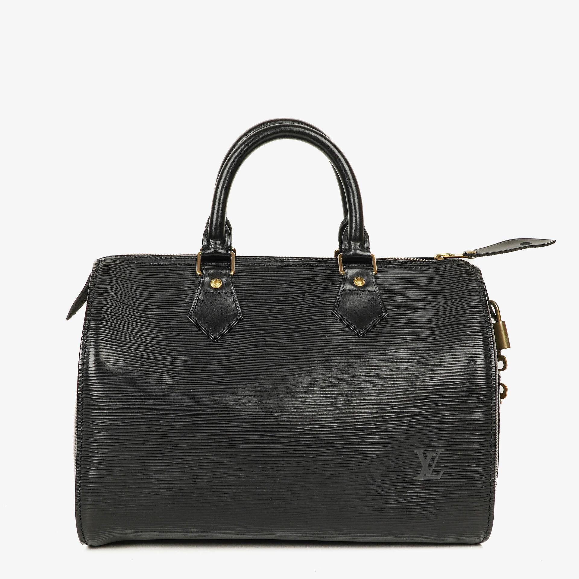 Louis Vuitton Speedy 25 Black EPI Leather Handbag