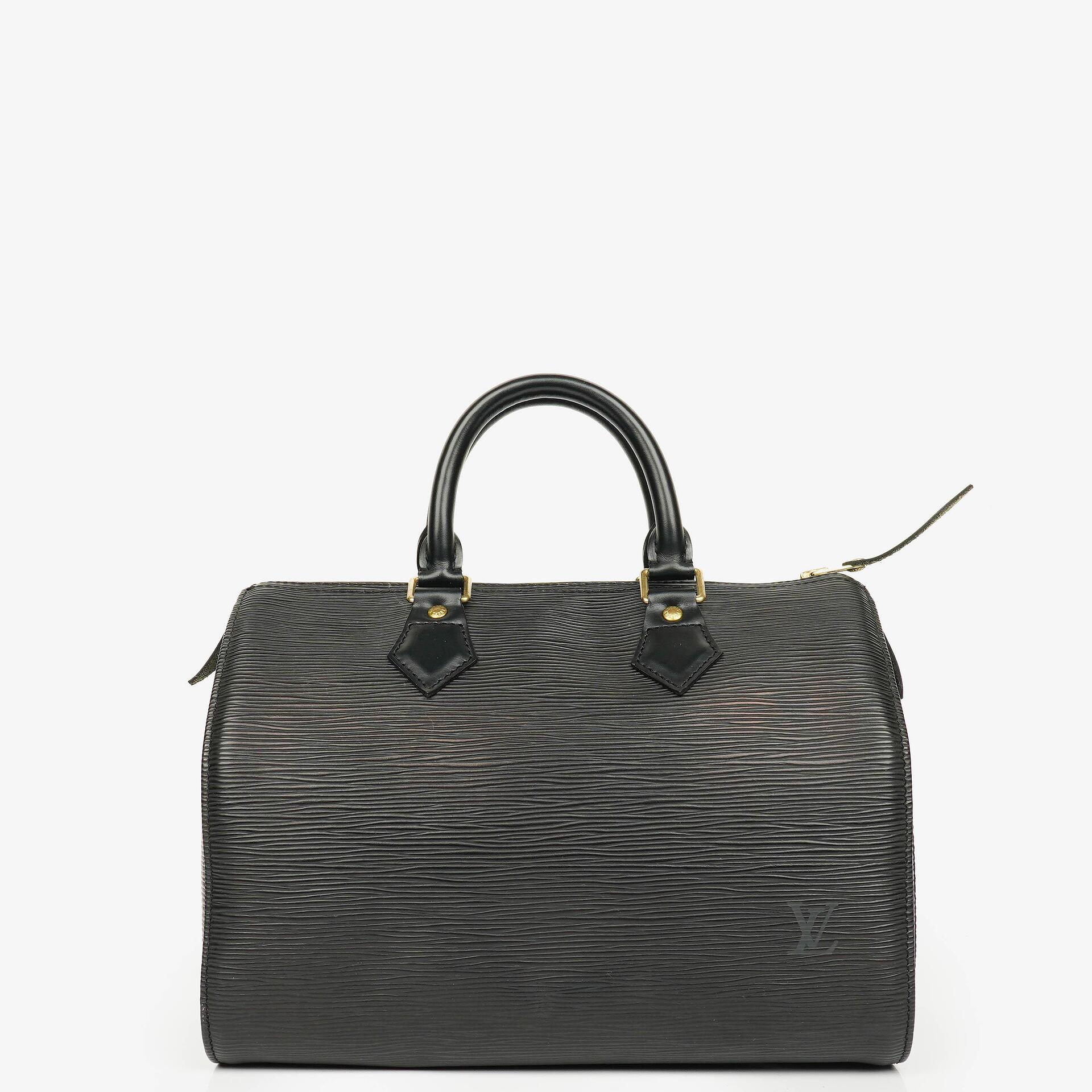 Louis Vuitton Speedy 25 Black EPI Leather Handbag