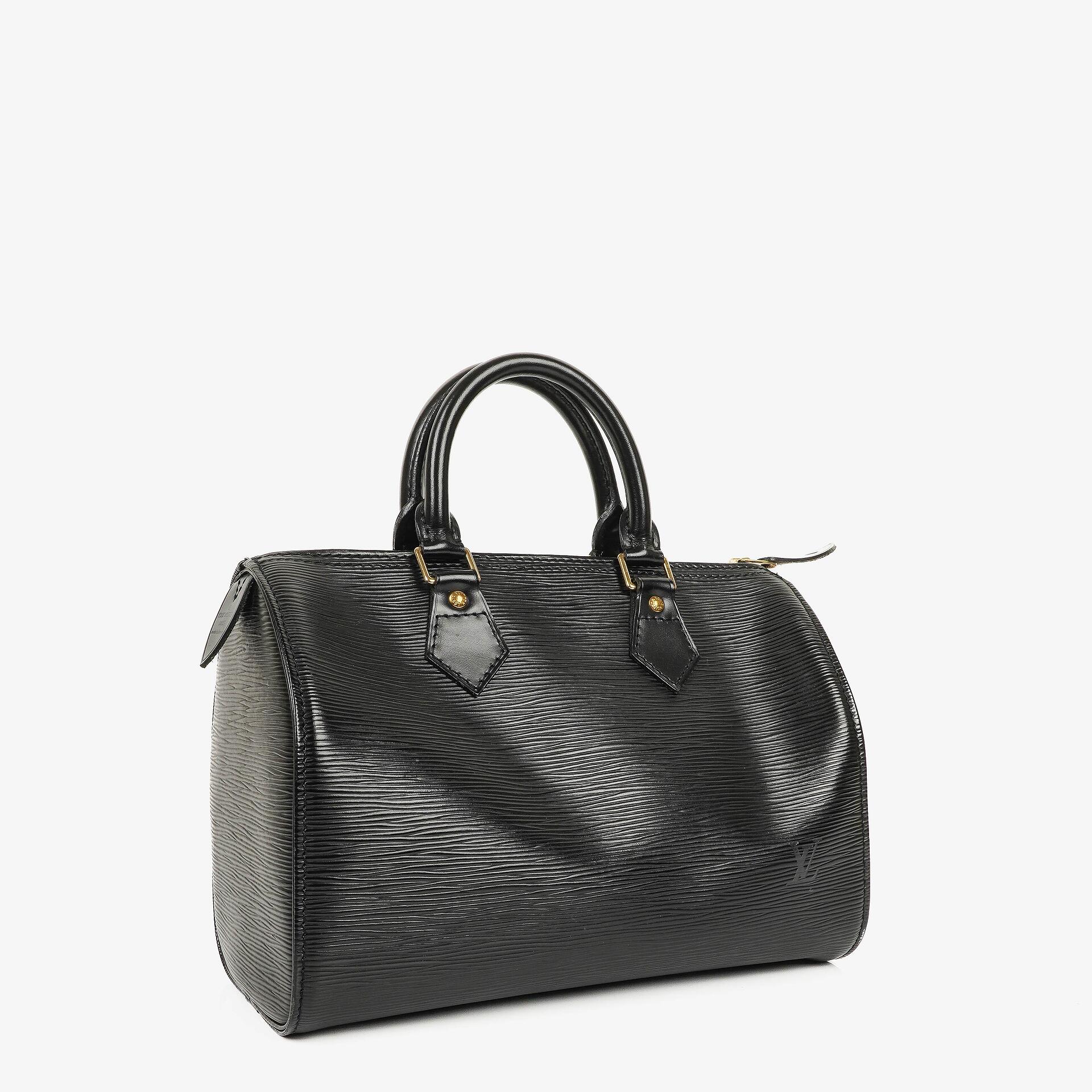 Louis Vuitton Speedy 25 Black EPI Leather Handbag