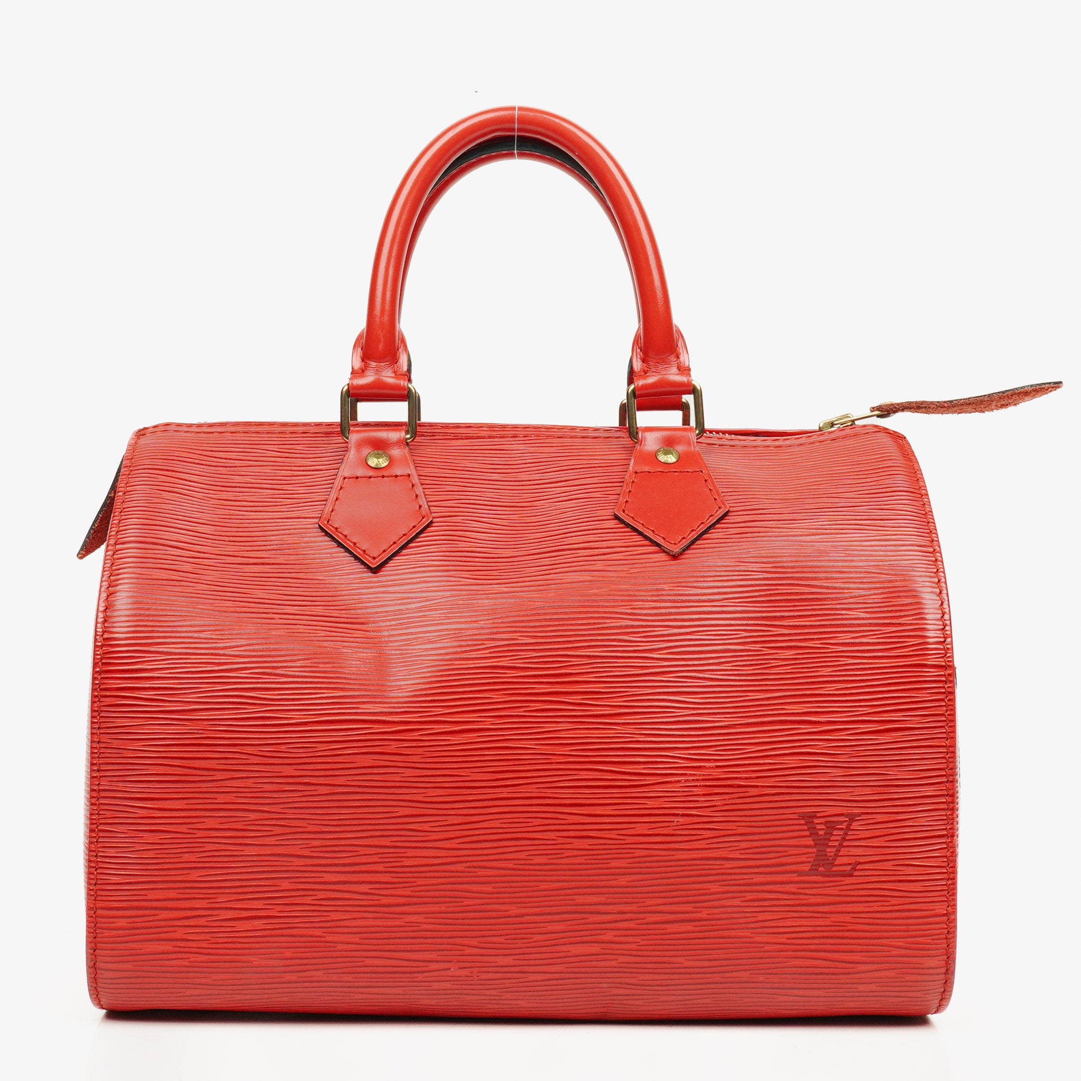 Louis Vuitton Speedy 25 Red EPI Leather Handbag