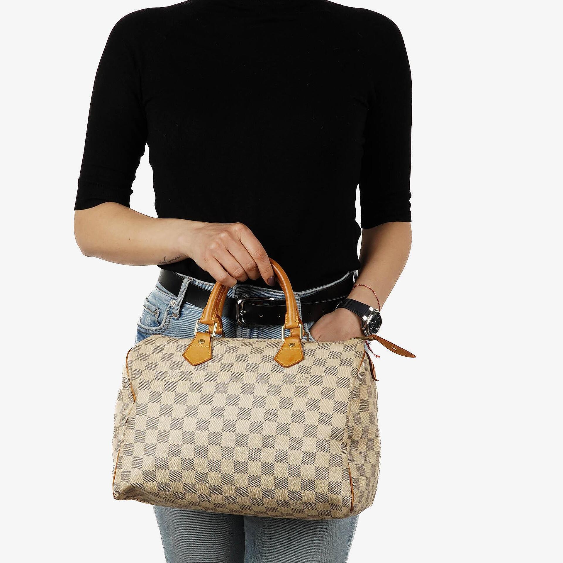 Louis Vuitton Speedy 30 Damier Azur Canvas Handbag