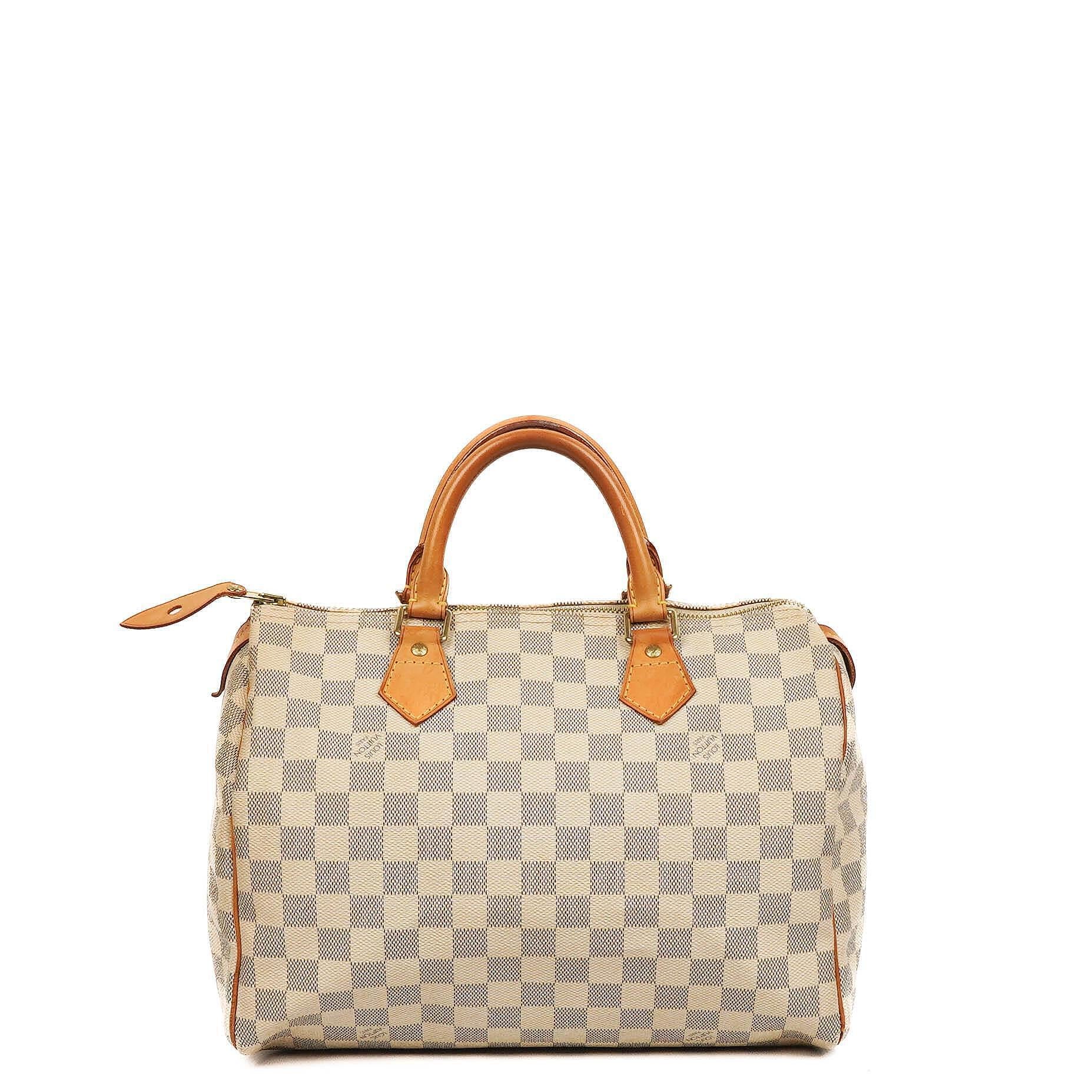 Louis Vuitton Speedy 30 Damier Azur Canvas Handbag