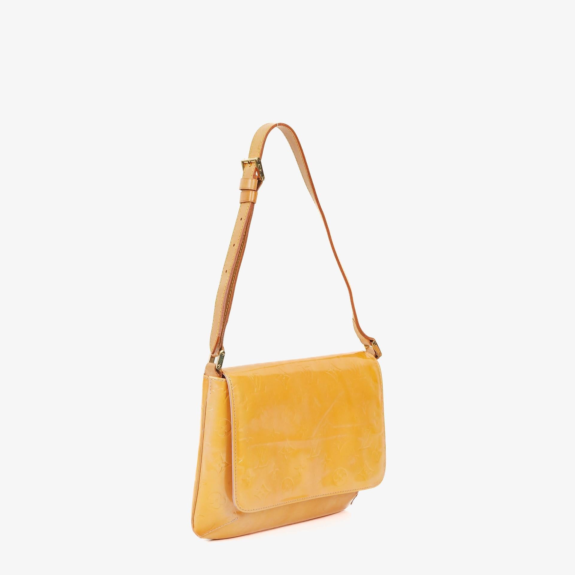 Louis Vuitton Thompson Street Yellow Monogram Vernis Leather Shoulder Bag
