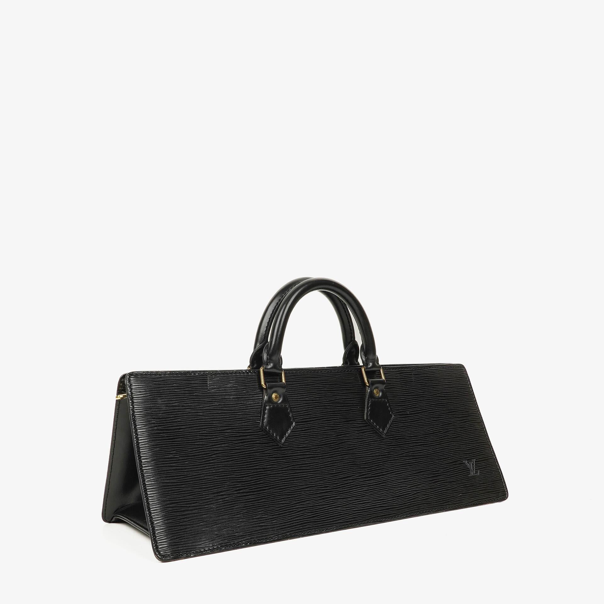 Louis Vuitton Triangle Black EPI Leather Handbag
