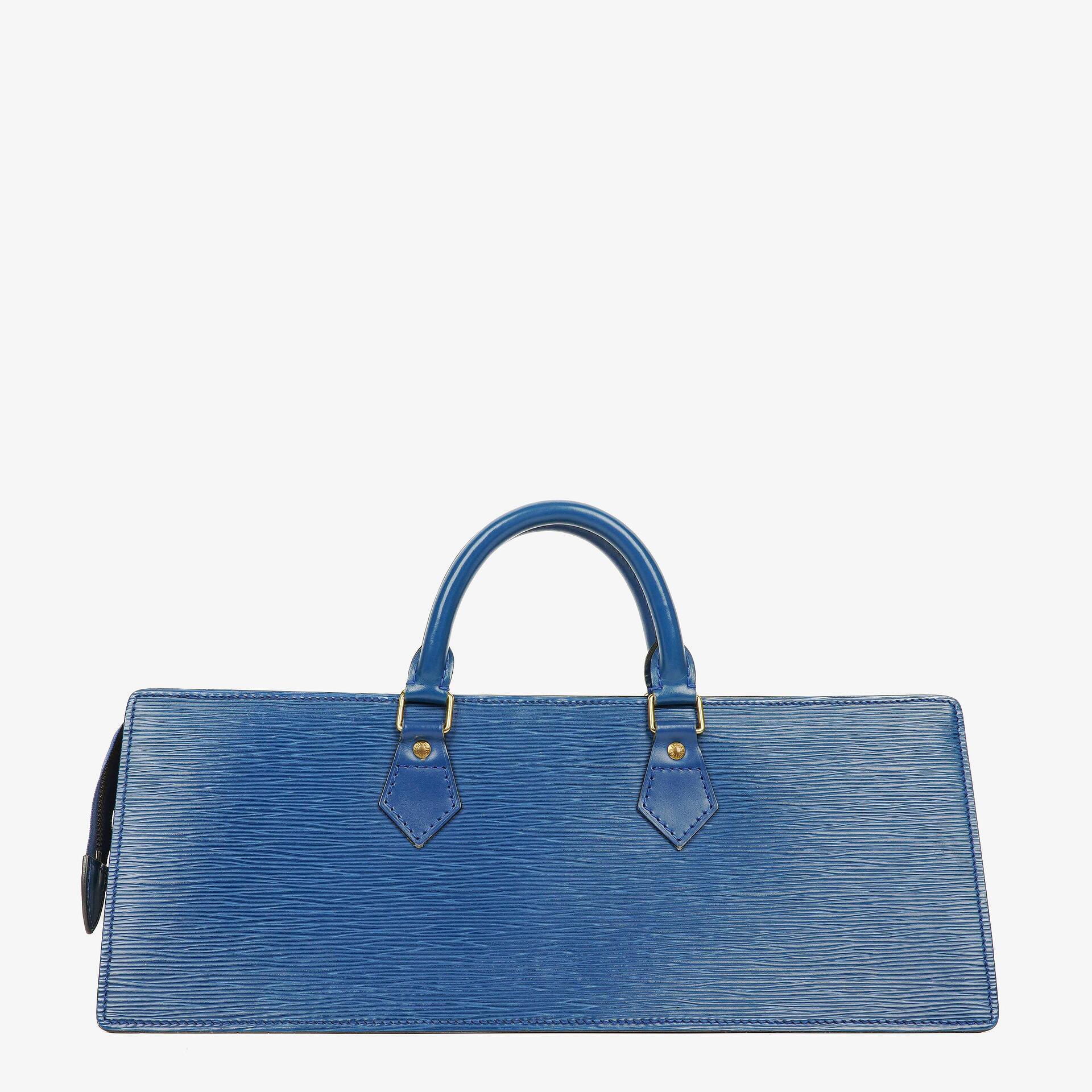 Louis Vuitton Triangle Blue EPI Leather Handbag