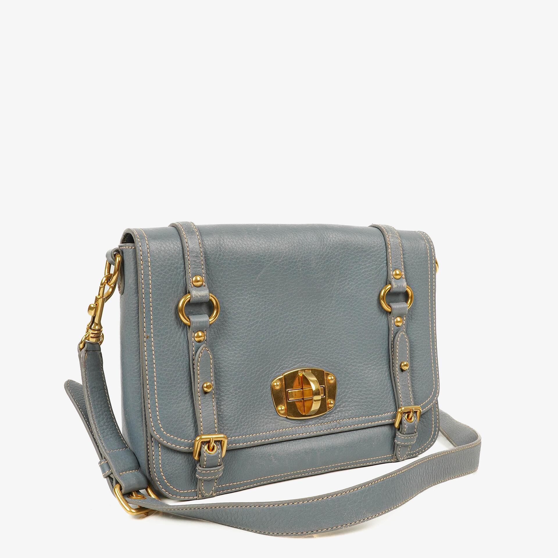 Miu Miu Cervo Pattina Pervinca Shouder Bag