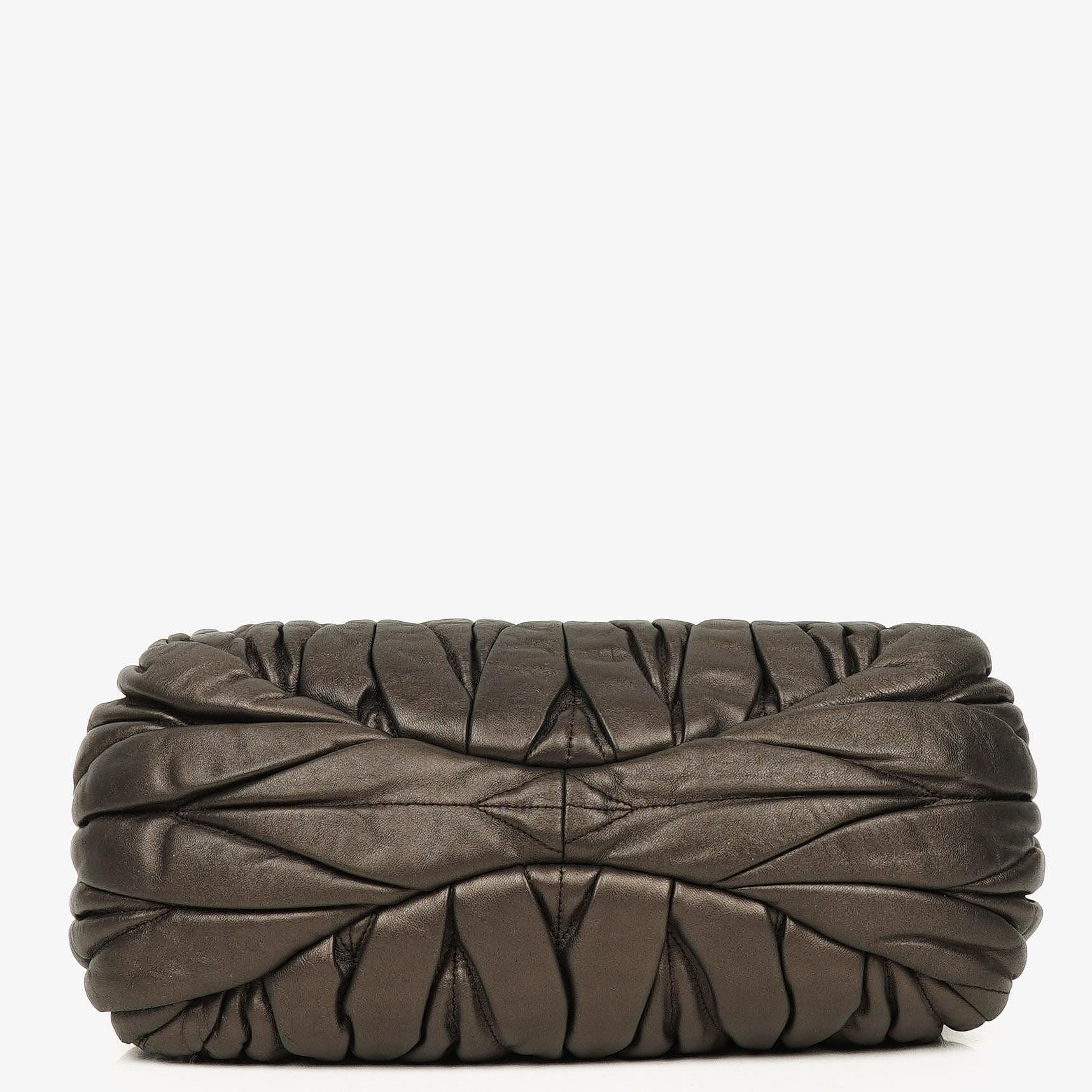 Miu Miu Matelasse Grafite Mordore Metallic Nappa Leather Tote Bag