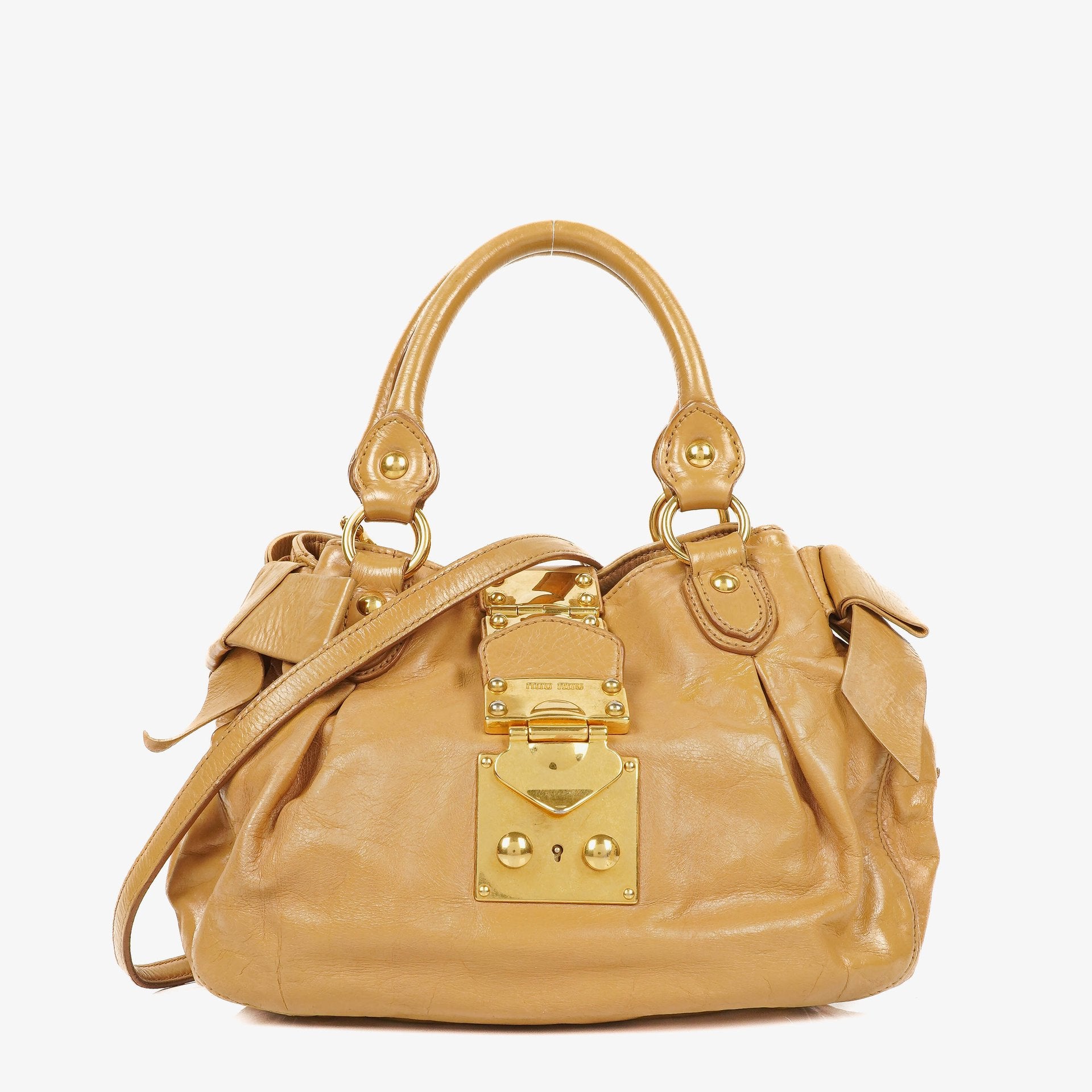 Miu Miu Lux Leather Tote Bag