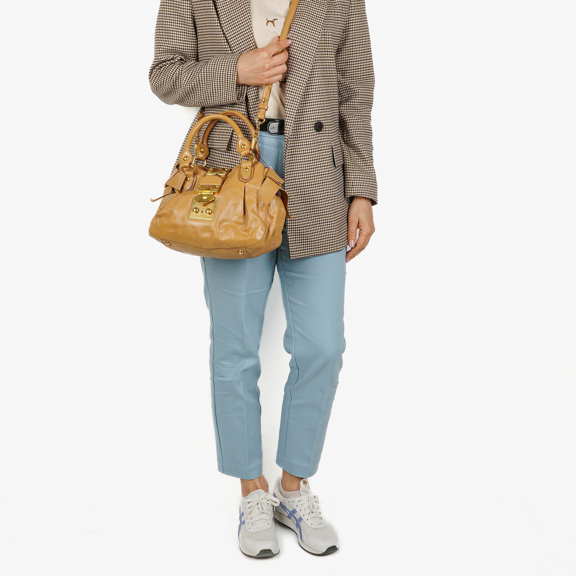 Miu Miu Lux Leather Tote Bag