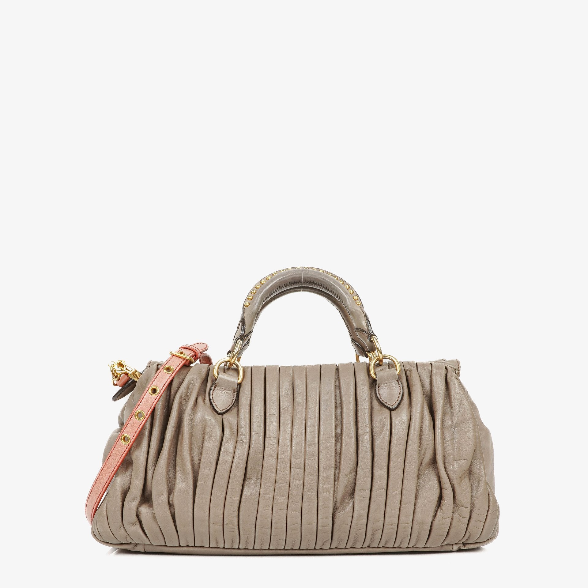 Miu Miu Plisse Studded Matelassé Bag