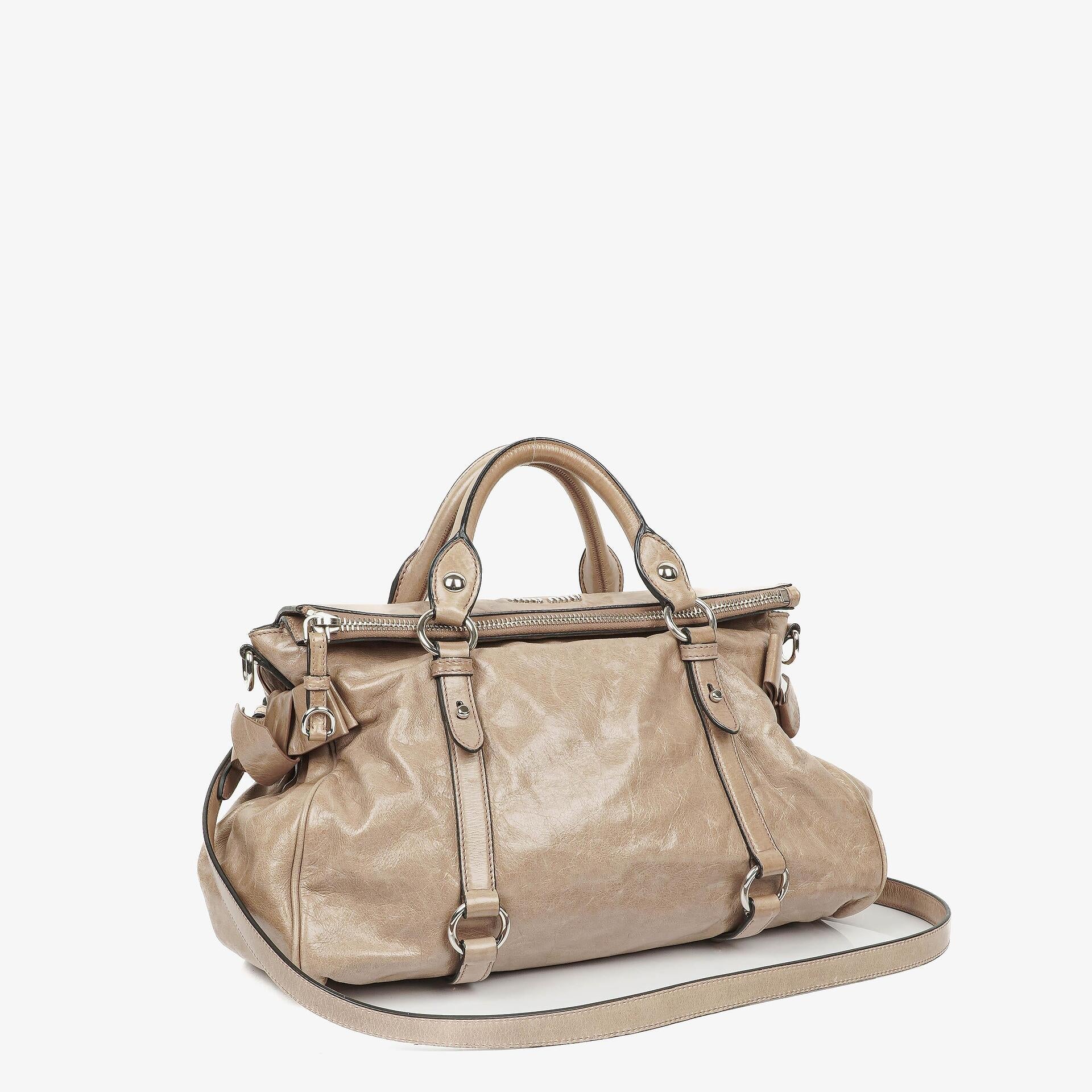Miu Miu Vitello Bow Satchel Bag
