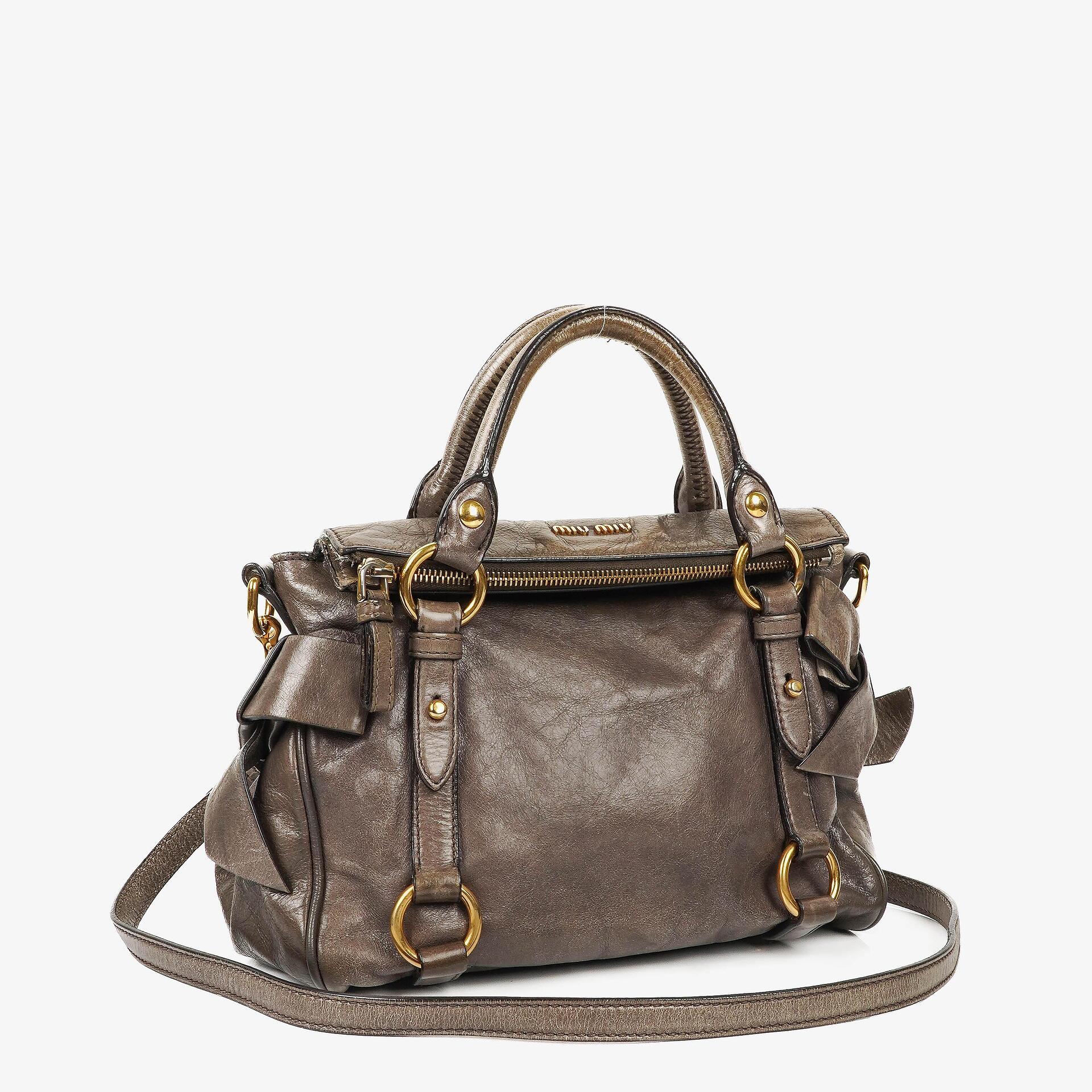 Miu Miu Vitello Lux Bow Satchel Bag