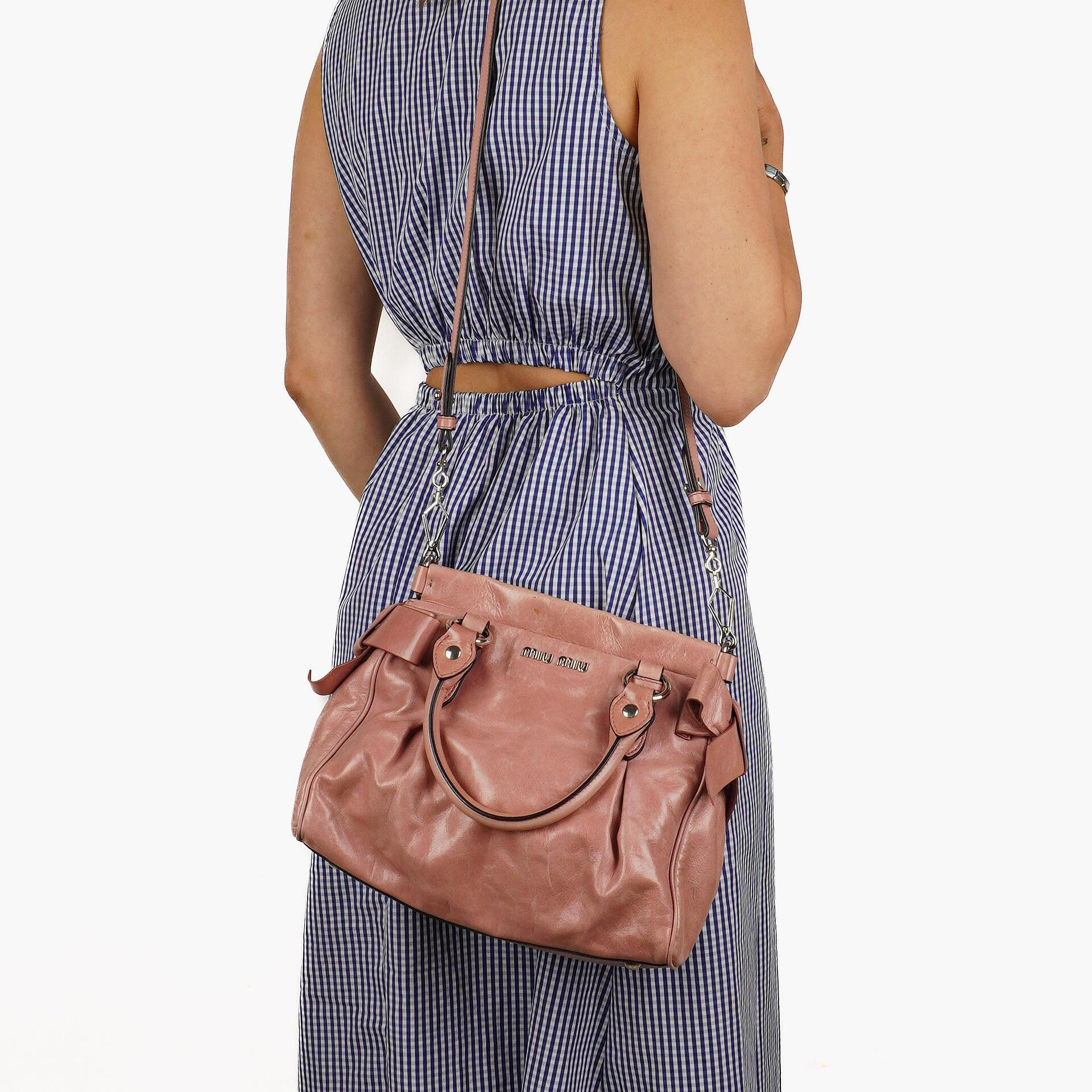 Miu Miu Vitello Lux Loto Satchel Bag