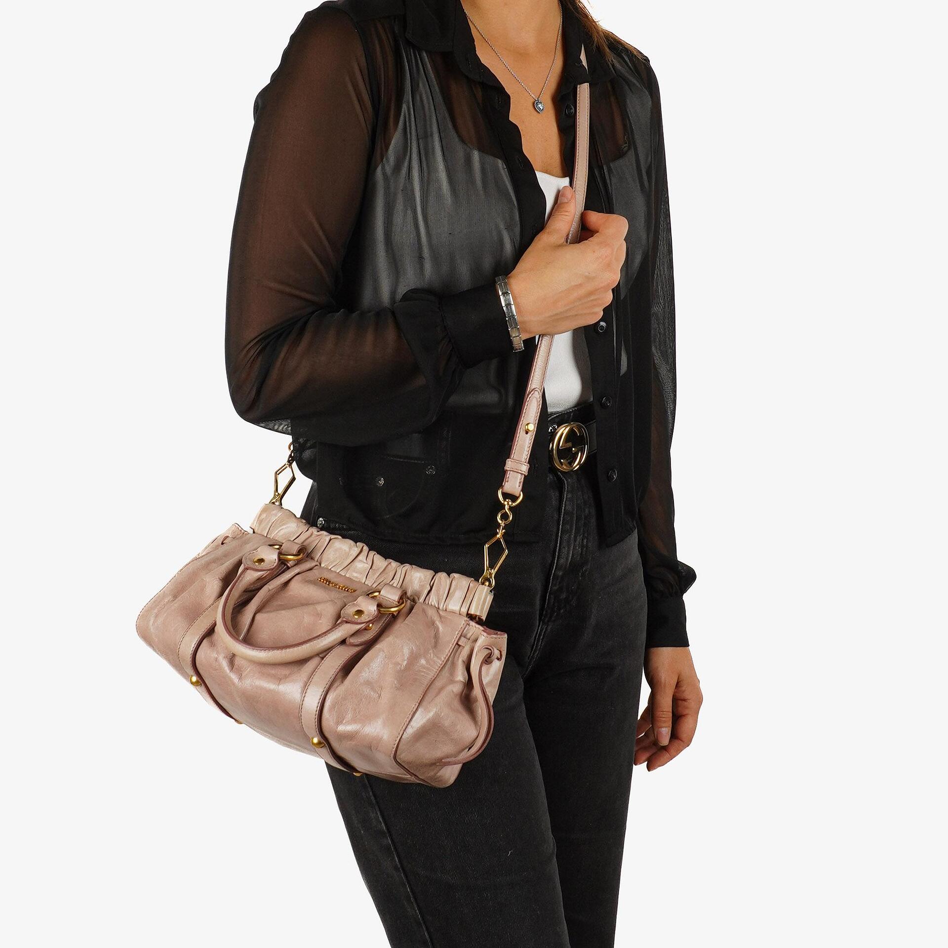Miu Miu Vitello Lux Mughetto Satchel Bag