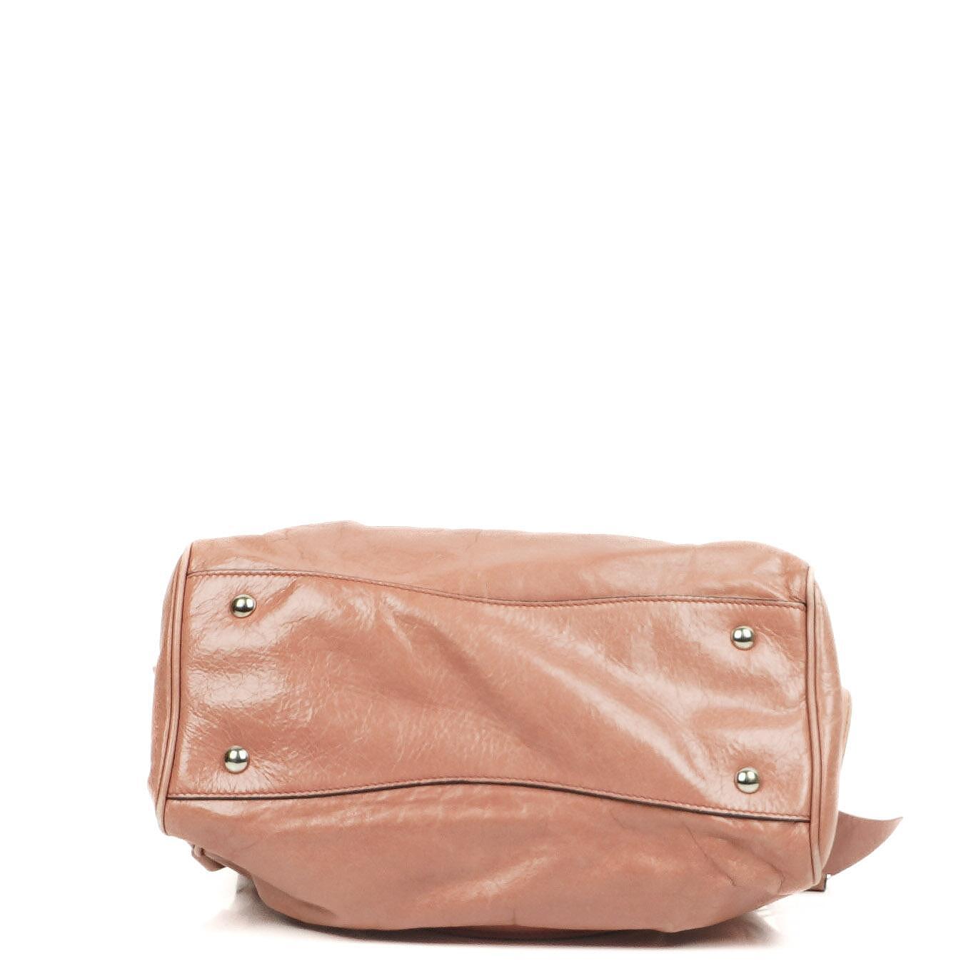 Miu Miu Vitello Lux Pink Satchel Bag