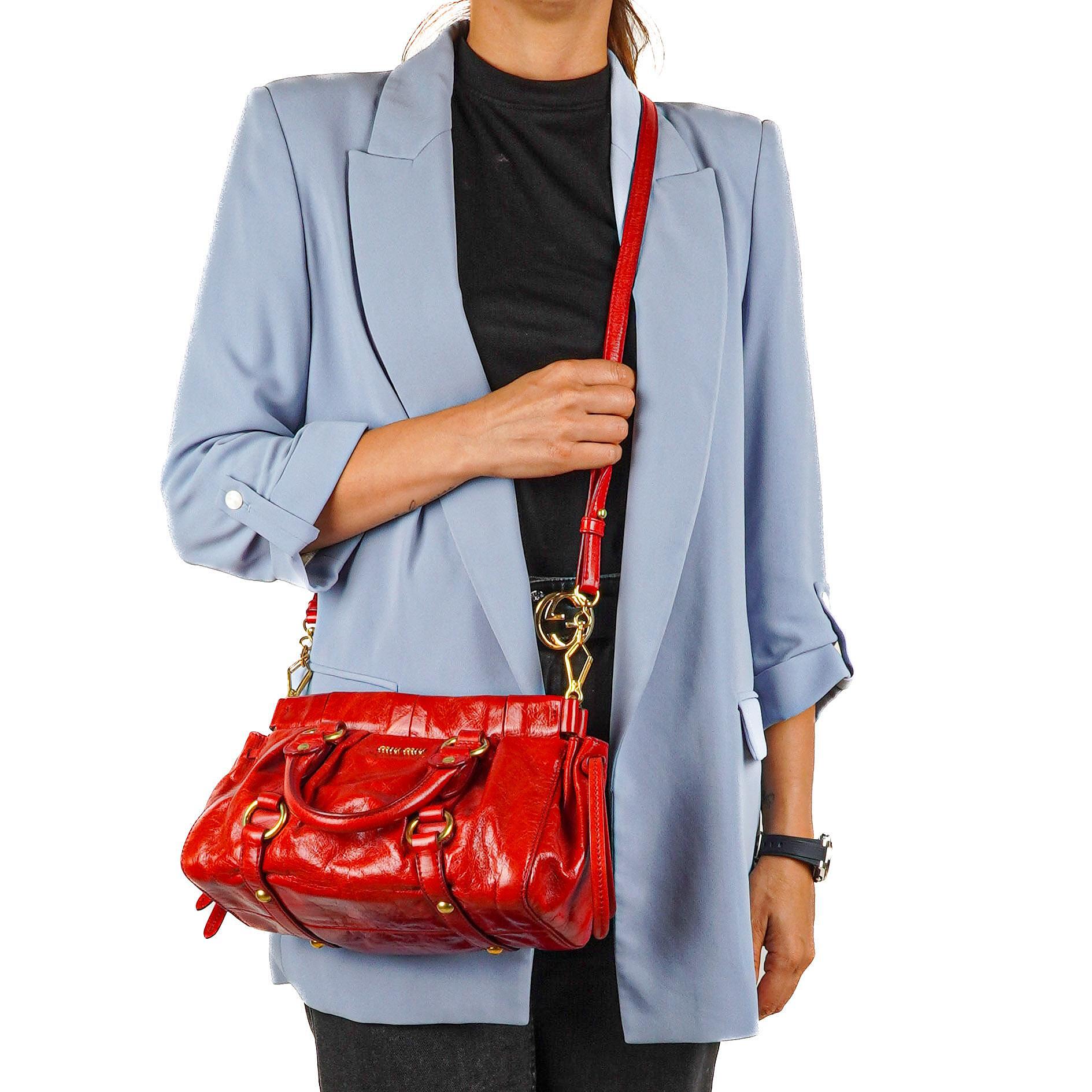 Miu Miu Vitello Lux Satchel Bag
