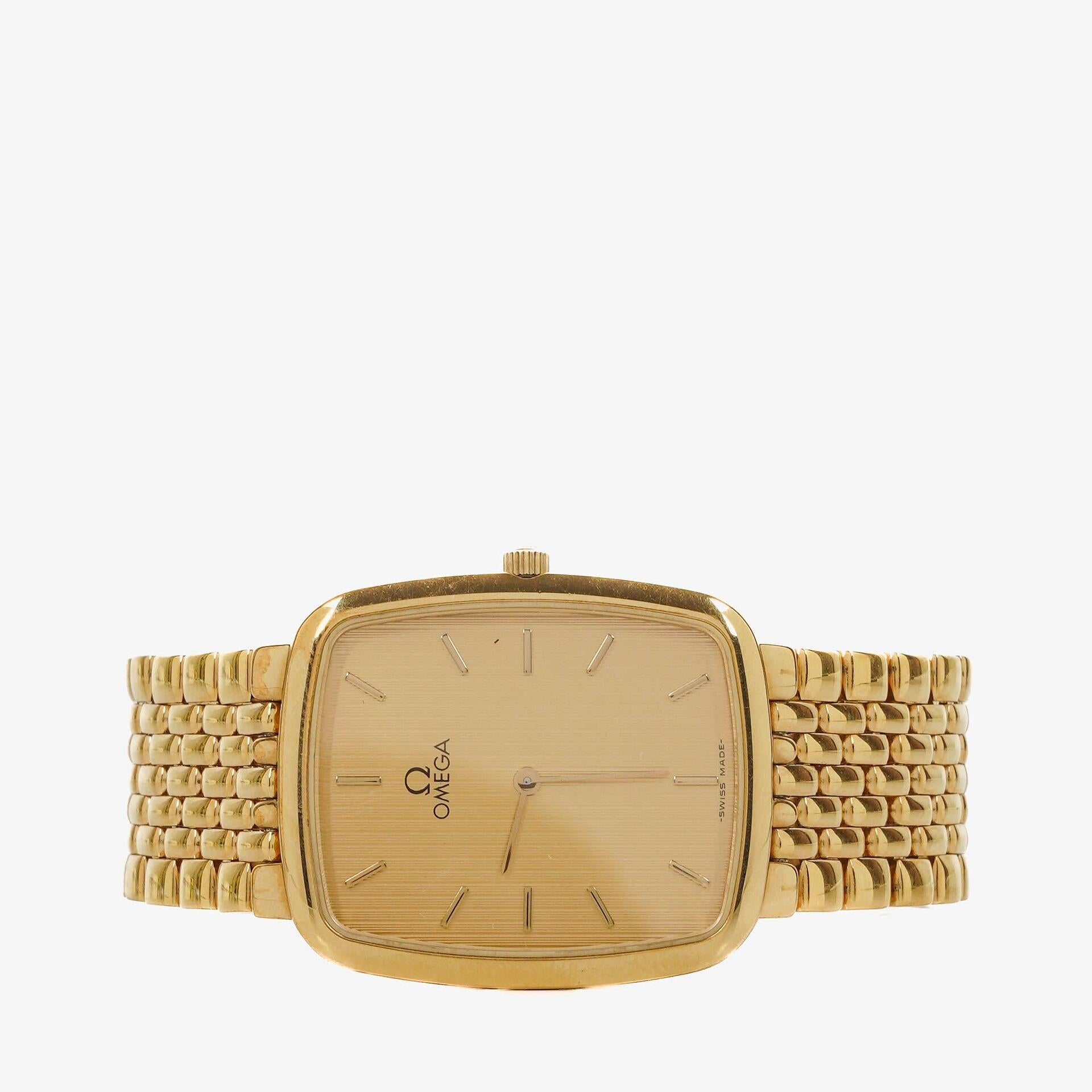 Omega De Ville Gold Plated Stainless Steel 26mm Quartz Watch