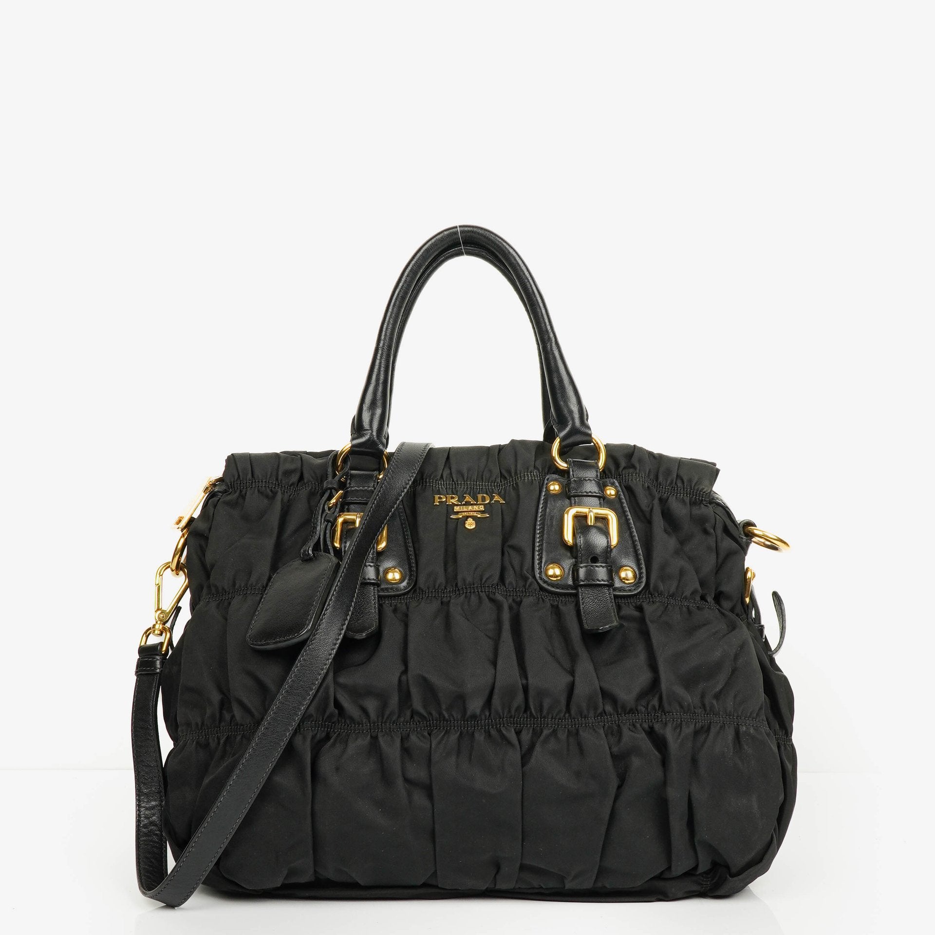Prada Black Tessuto Gaufre Nylon Bag