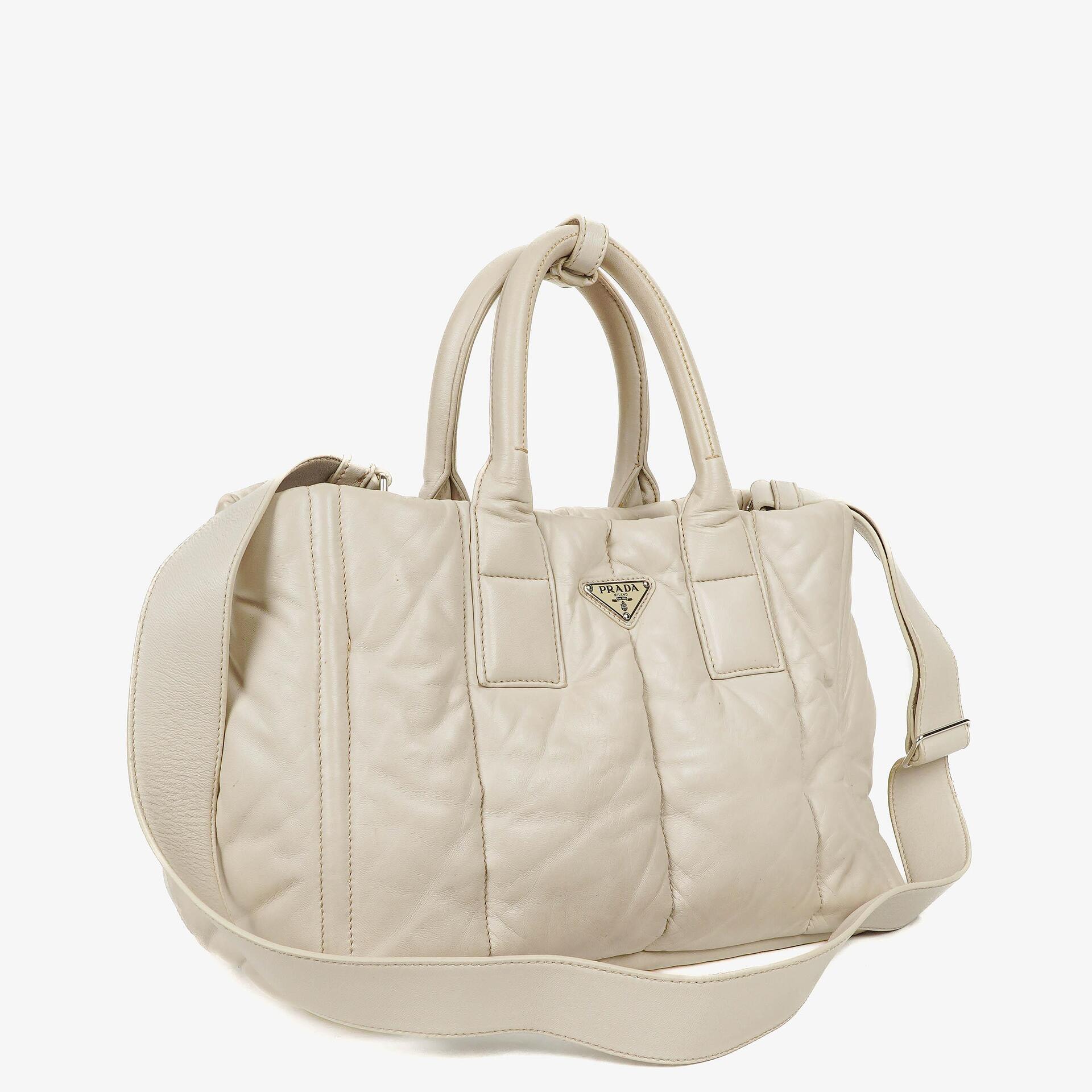 Prada Bomber Talco Quilted Nappa Top Handle Bag
